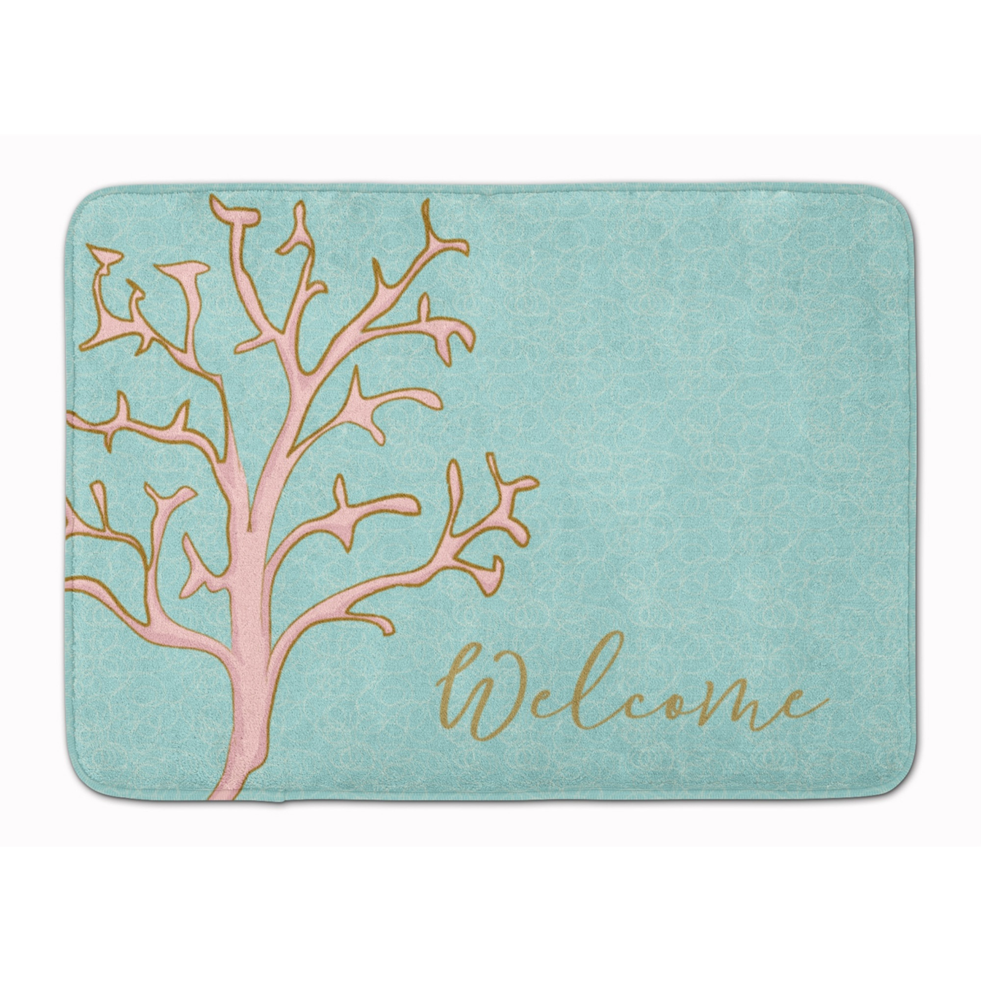 &quotCaroline's Treasures Coral Welcome Floor Mat, 19"" x 27"", Multicolor"