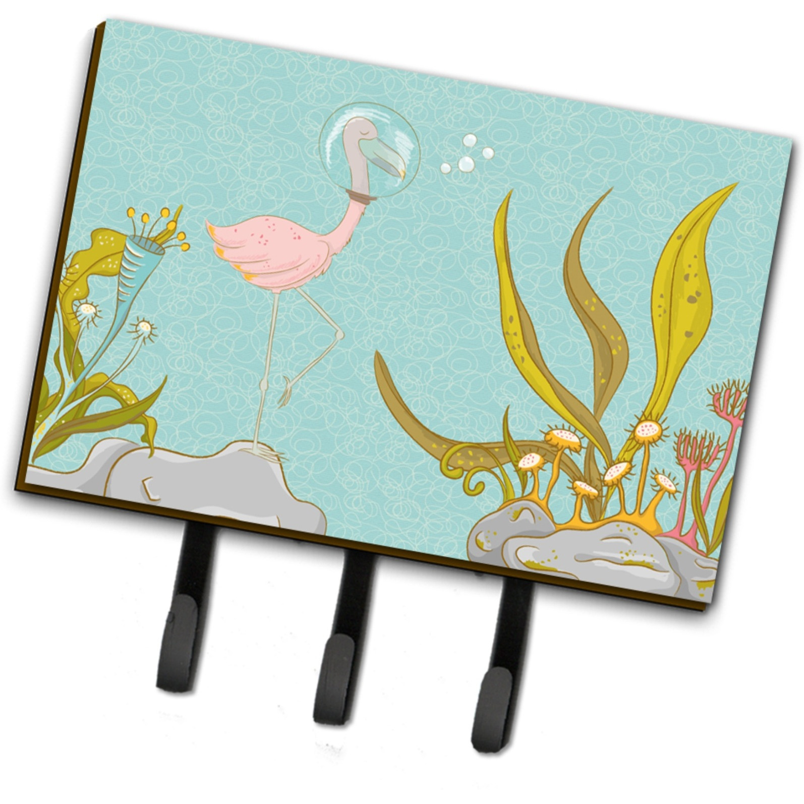 &quotCaroline's Treasures Flamingo Underwater 2 Wall Hook, Triple"