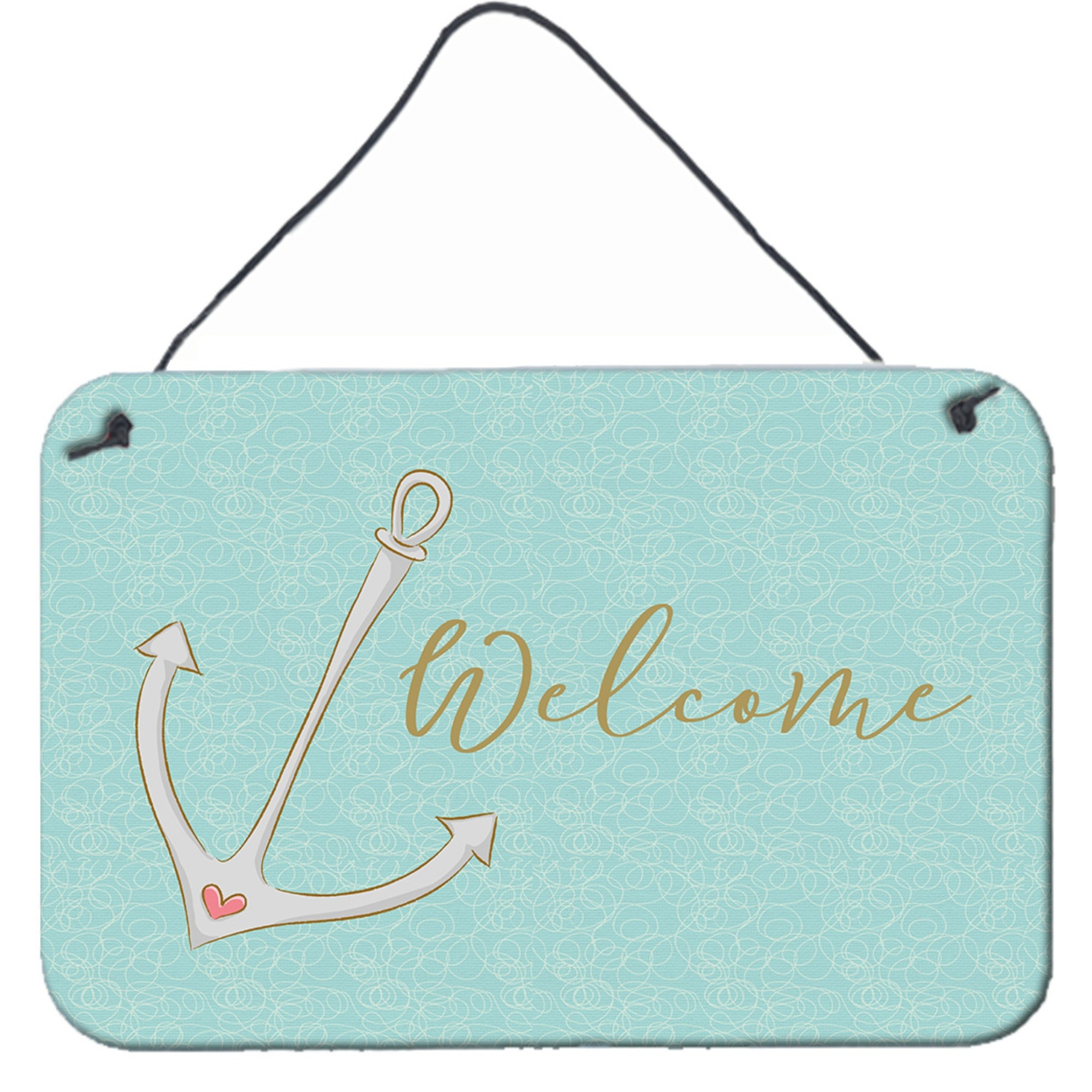 &quotCaroline's Treasures Anchor Welcome Metal Print, 8"" x 12"""