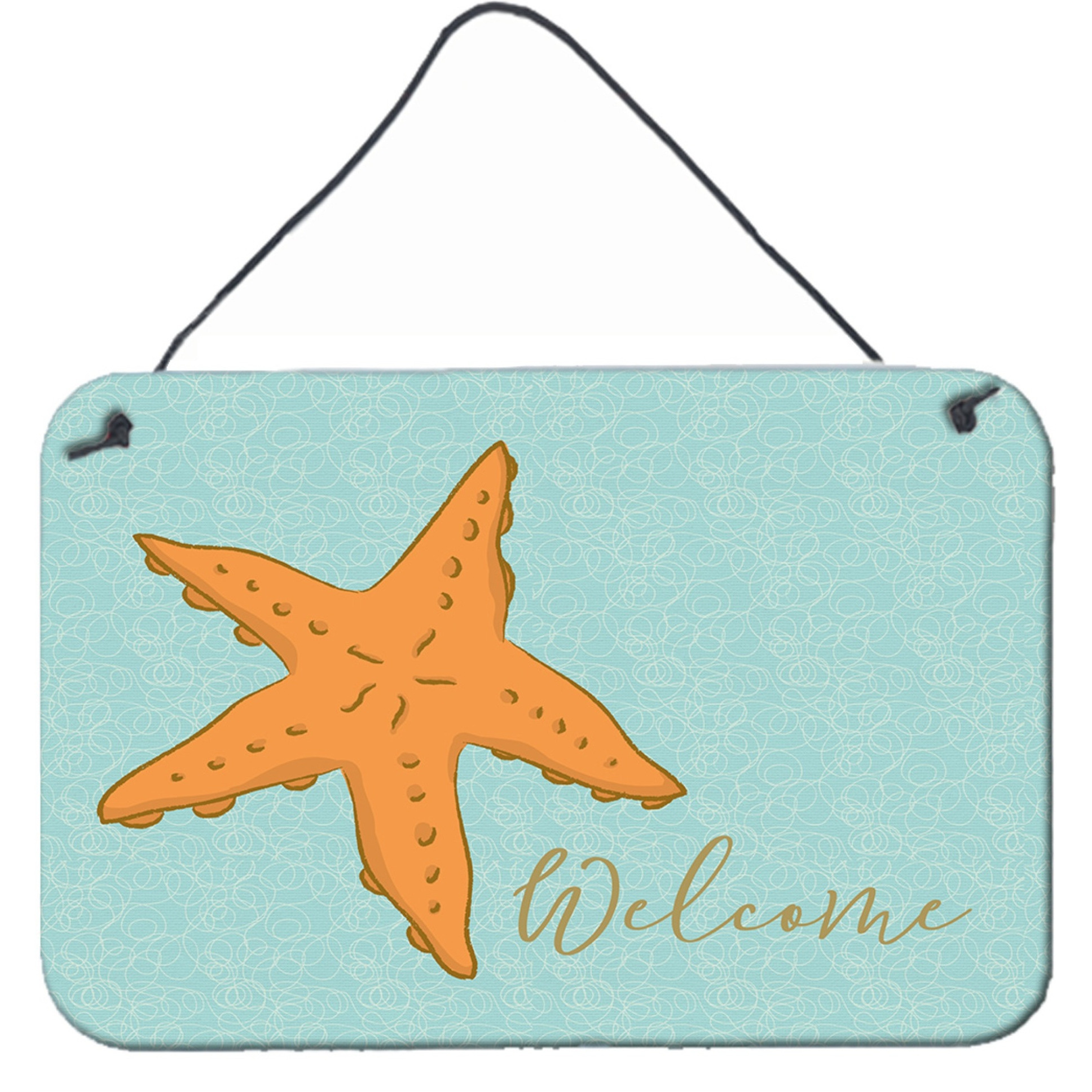 &quotCaroline's Treasures Starfish Welcome Metal Print, 8"" x 12"", Multicolor"