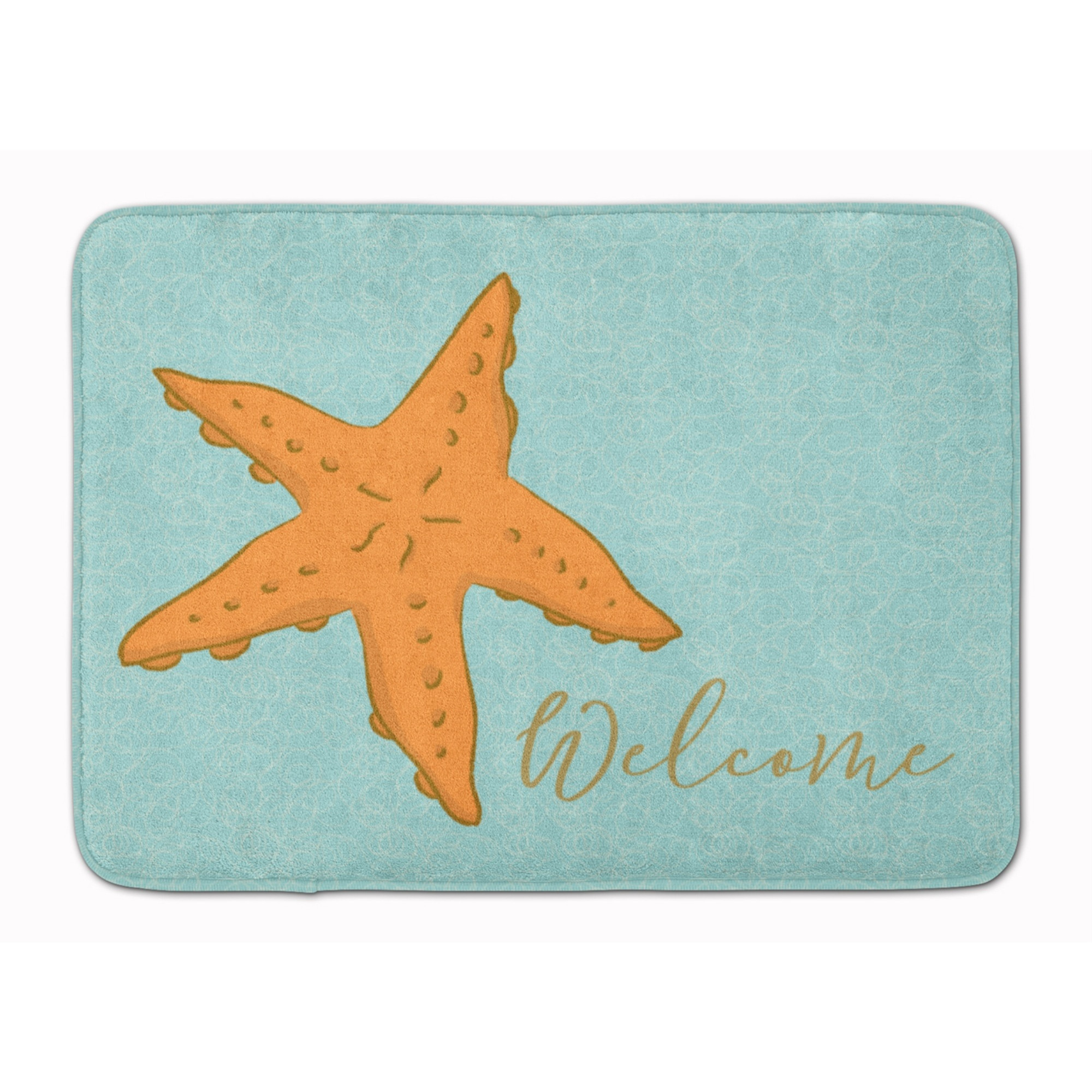 &quotCaroline's Treasures Starfish Welcome Floor Mat, 19"" x 27"", Multicolor"