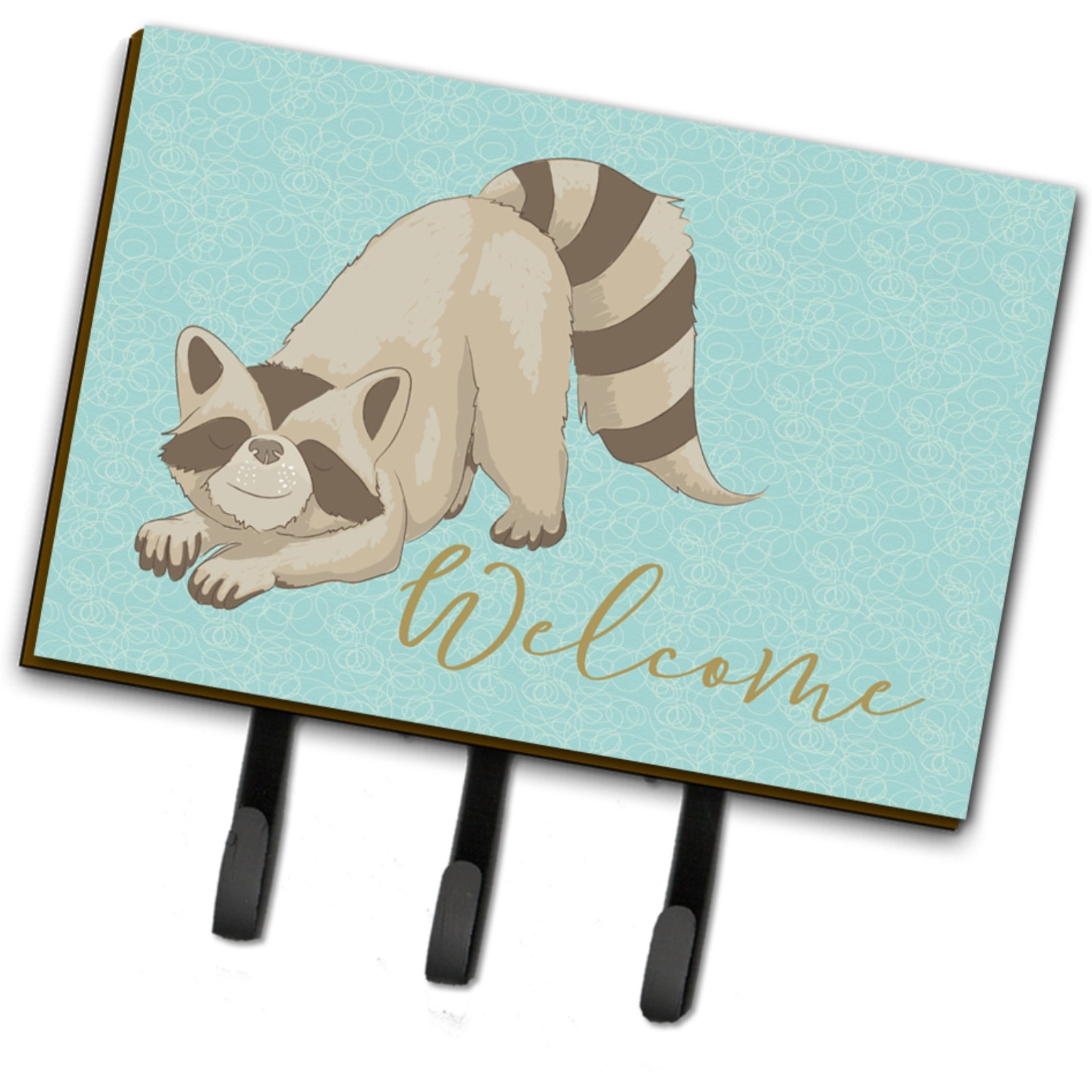 &quotCaroline's Treasures Raccoon Welcome Wall Hook, Triple"