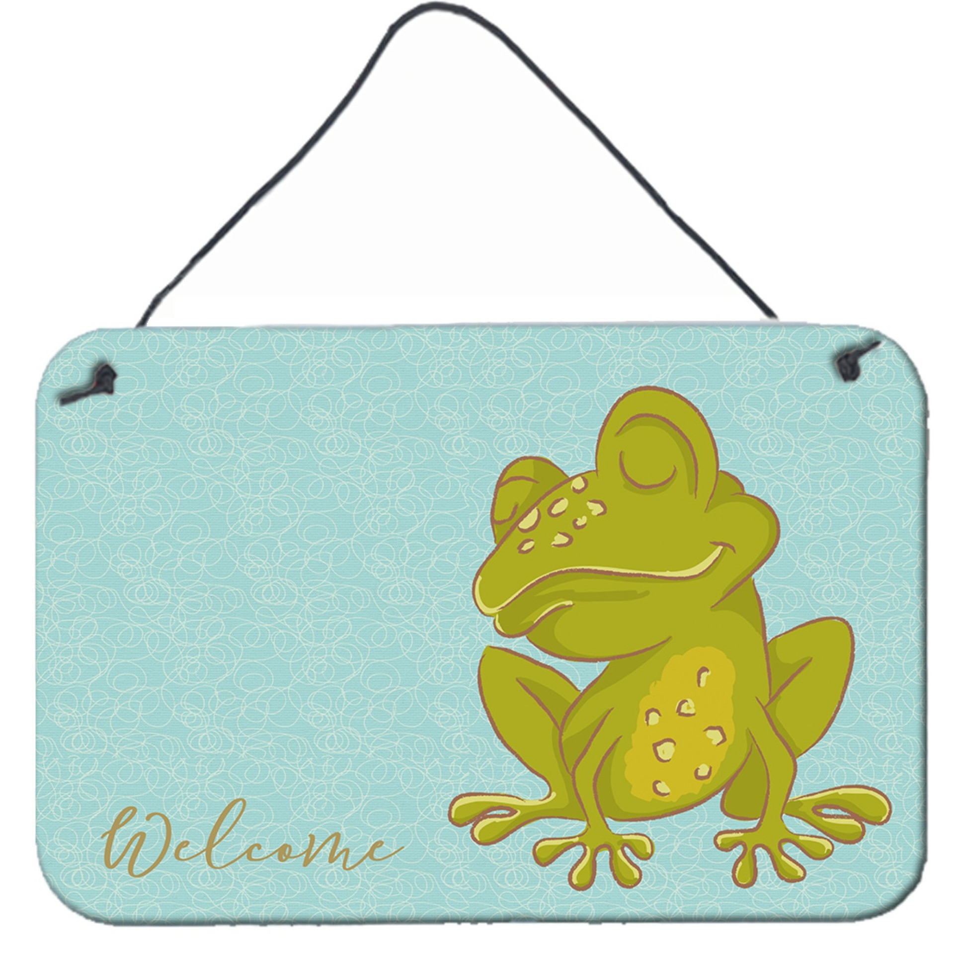 &quotCaroline's Treasures Fog Welcome Metal Print, 8"" x 12"", Multicolor"