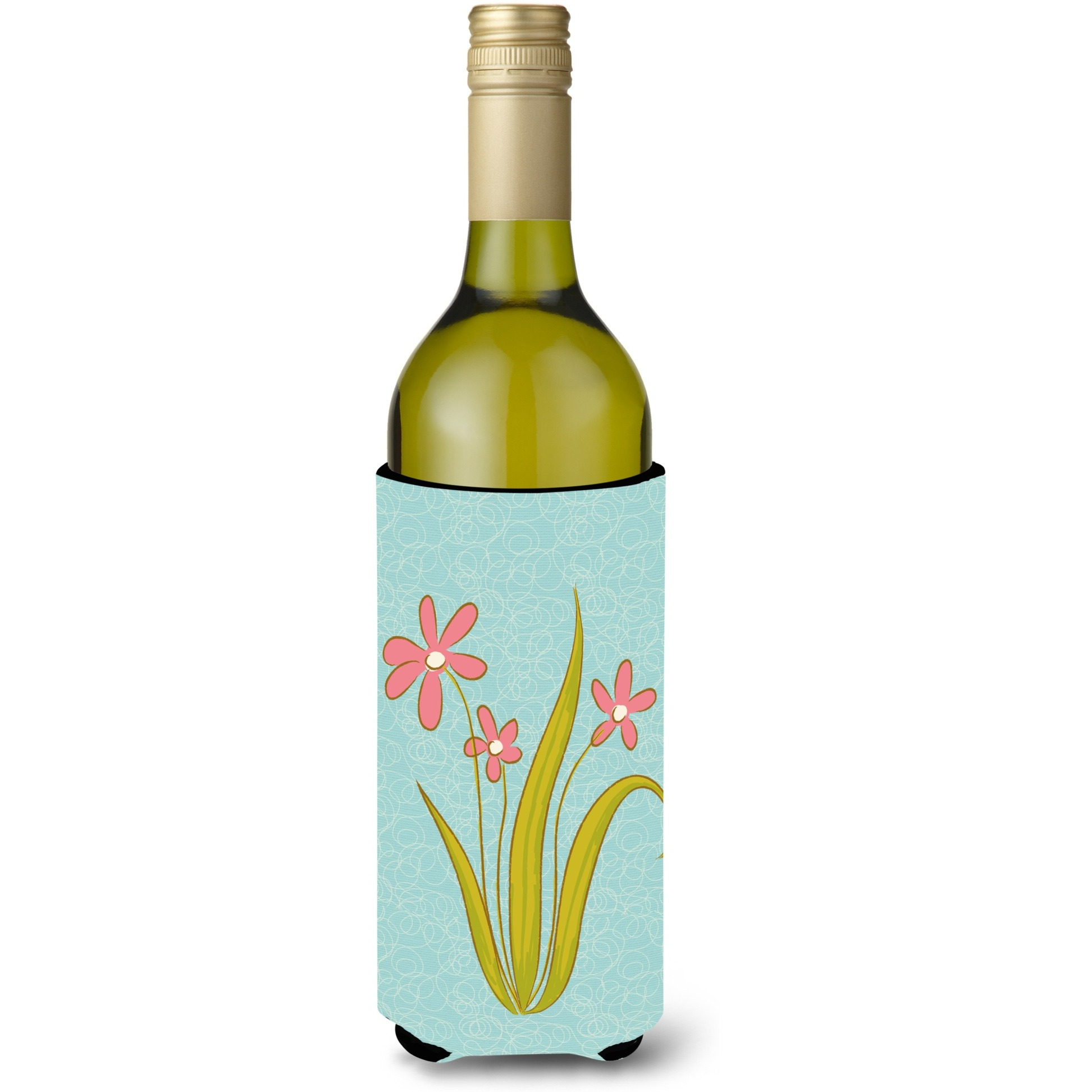 &quotCaroline's Treasures Flowers Decorative Bottle Hugger, 750 ml, Multicolor"