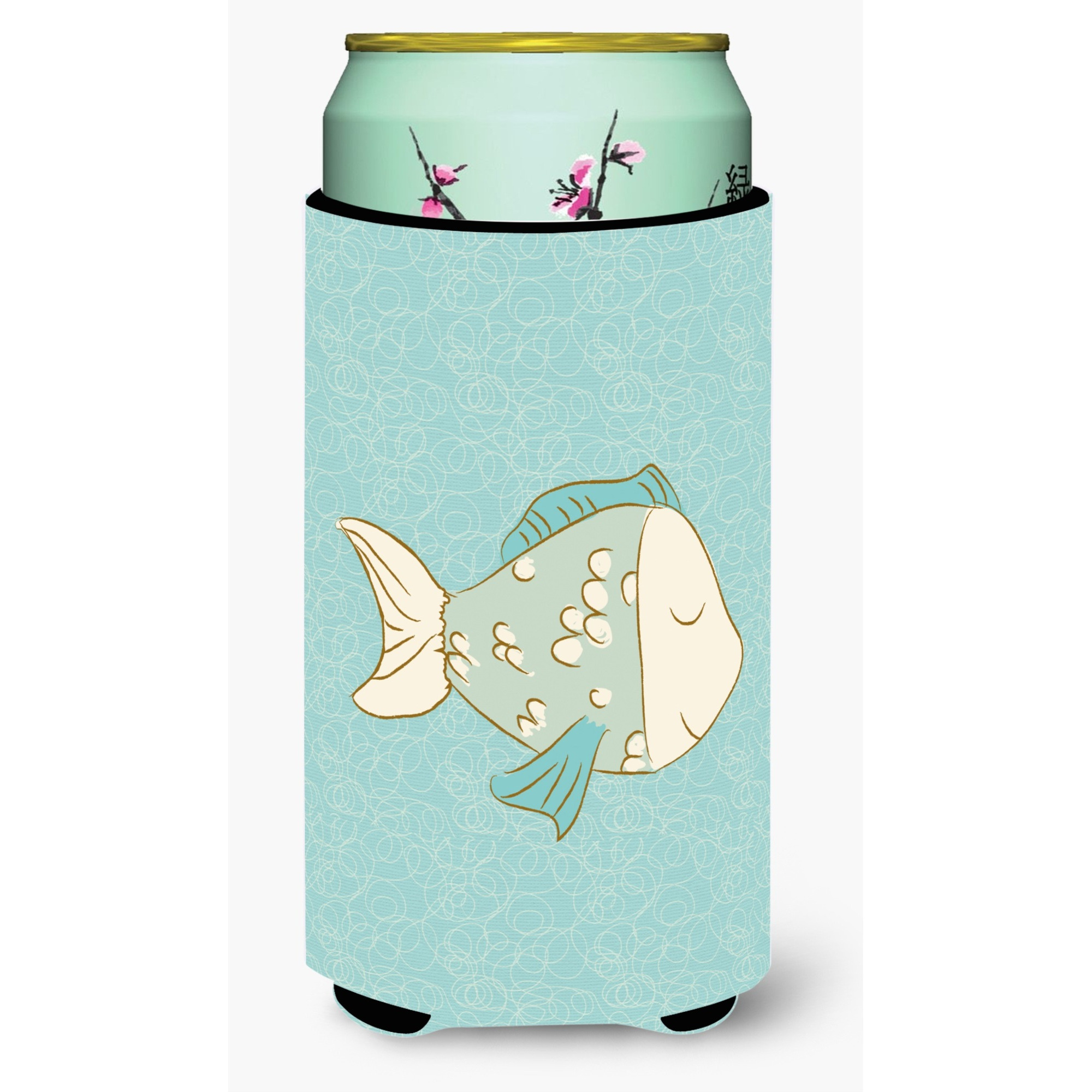 &quotCaroline's Treasures Blue Fish Decorative Can Hugger, Tall Boy, Multicolor"