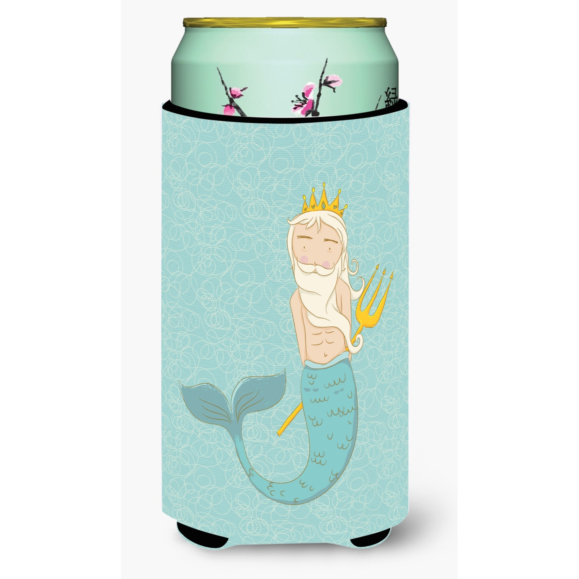 &quotCaroline's Treasures Neptune Merman Decorative Can Hugger, Tall Boy, Multicolor"
