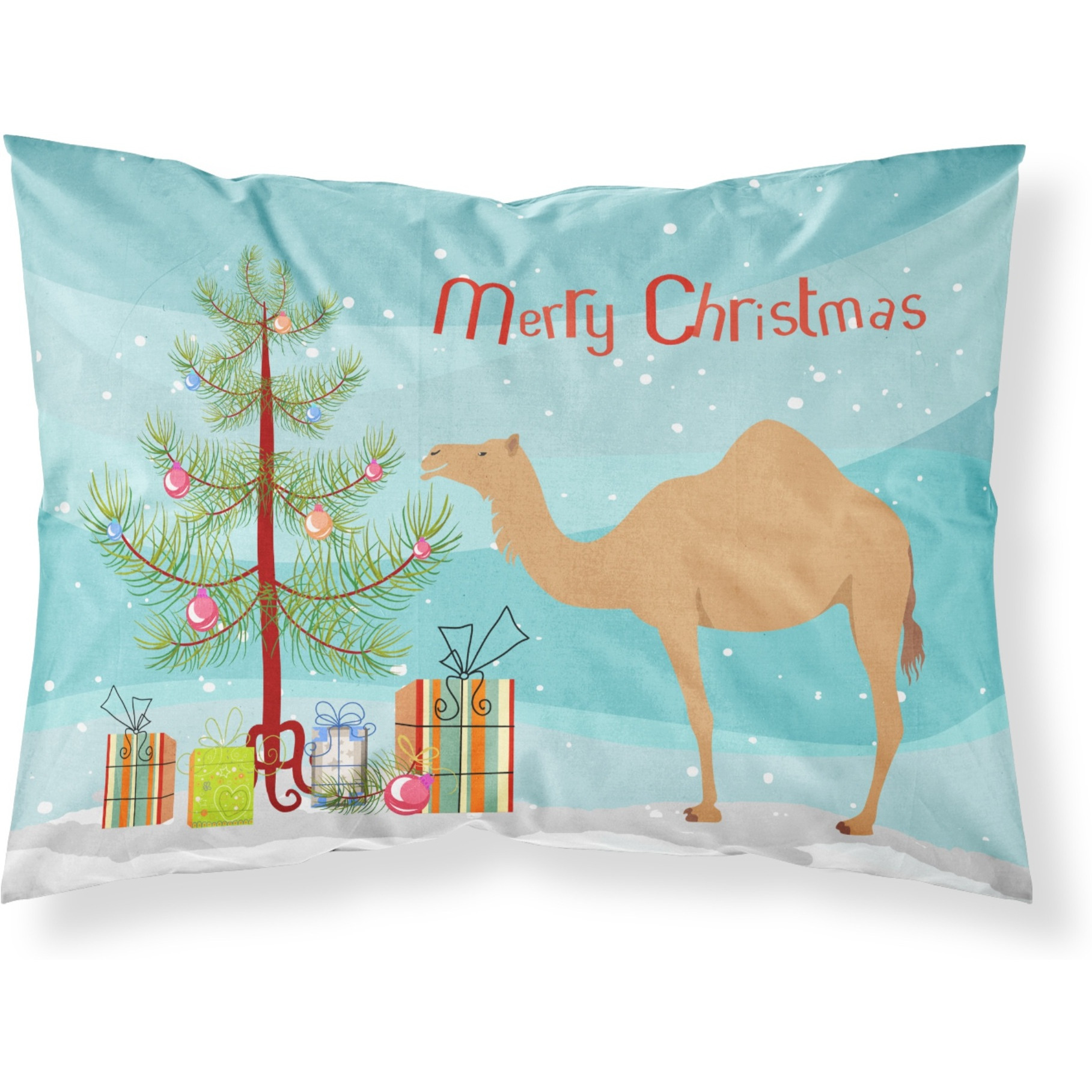 &quotCaroline's Treasures Arabian Camel Dromedary Christmas Pillowcase, Standard, Multicolor"