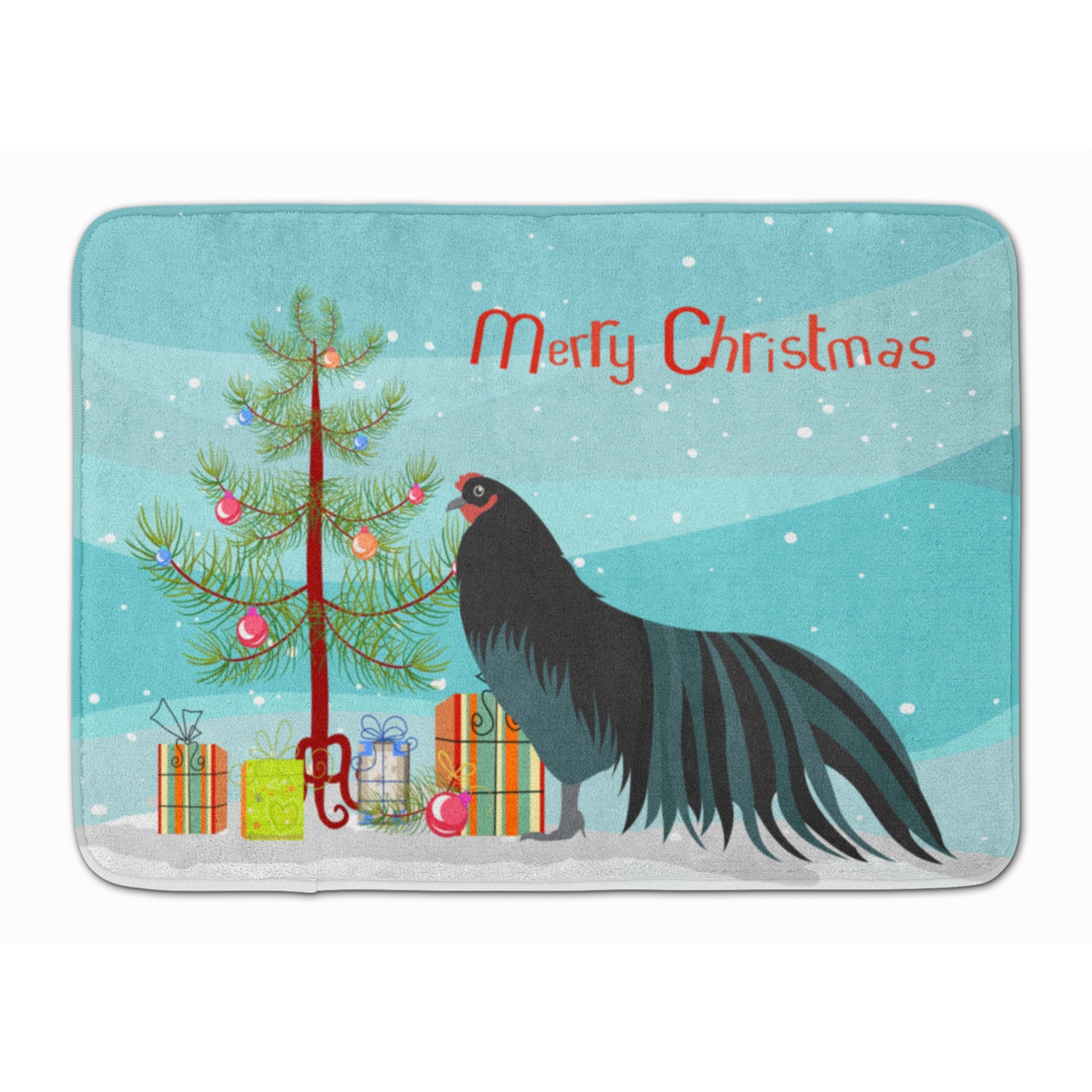 &quotCaroline's Treasures Sumatra Chicken Christmas Floor Mat, 19"" x 27"", Multicolor"