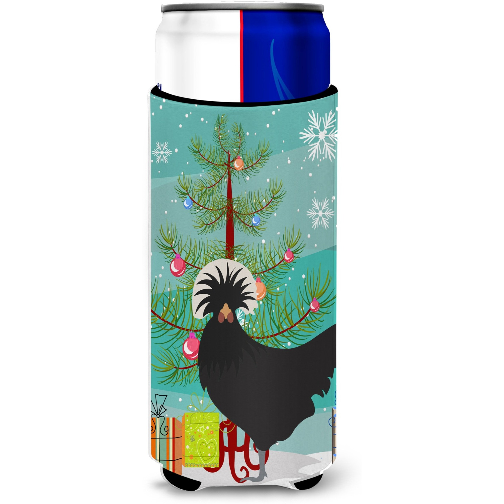 &quotCaroline's Treasures Polish Poland Chicken Christmas Decorative Can Hugger, Slim, Multicolor"