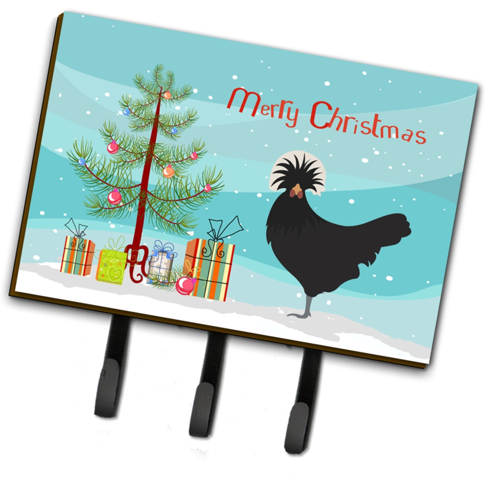 &quotCaroline's Treasures Polish Poland Chicken Christmas Wall Hook, Triple, Multicolor"