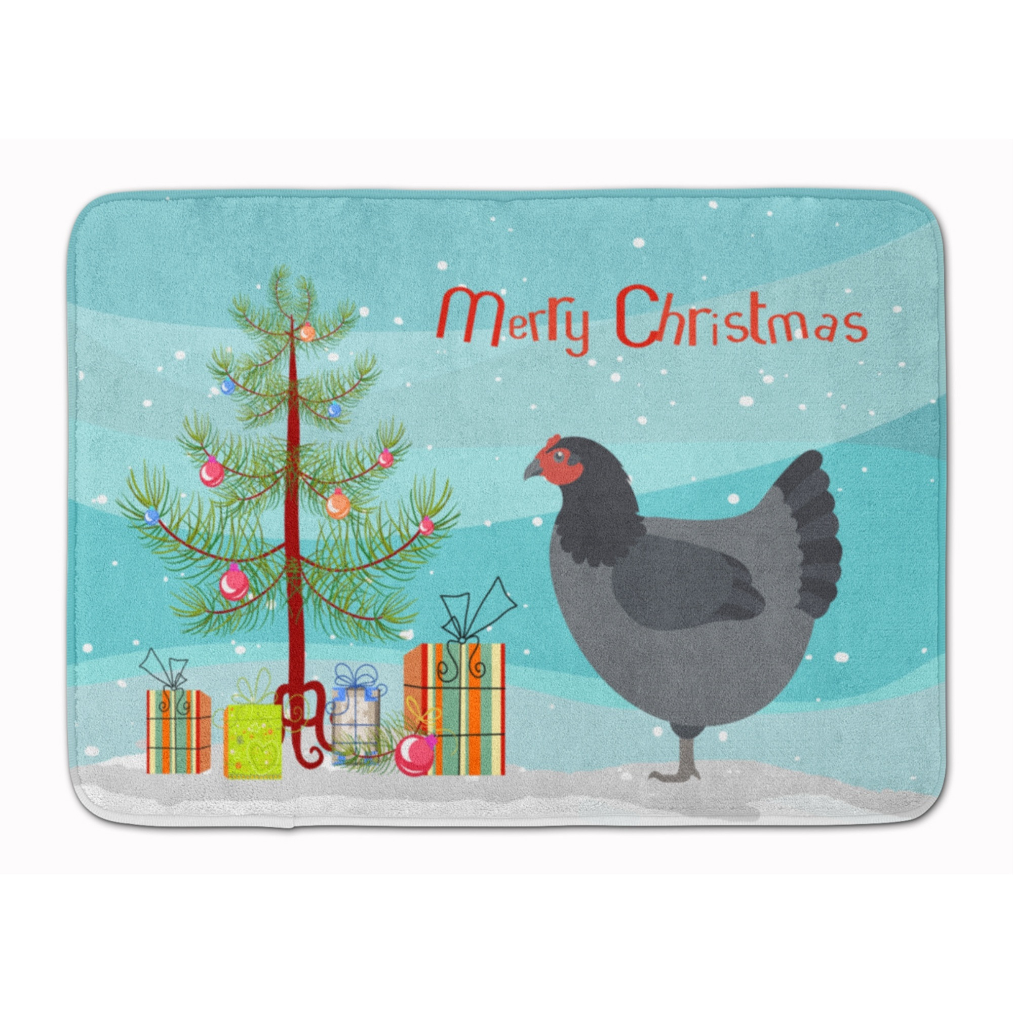 &quotCaroline's Treasures Jersey Giant Chicken Christmas Floor Mat, 19"" x 27"", Multicolor"