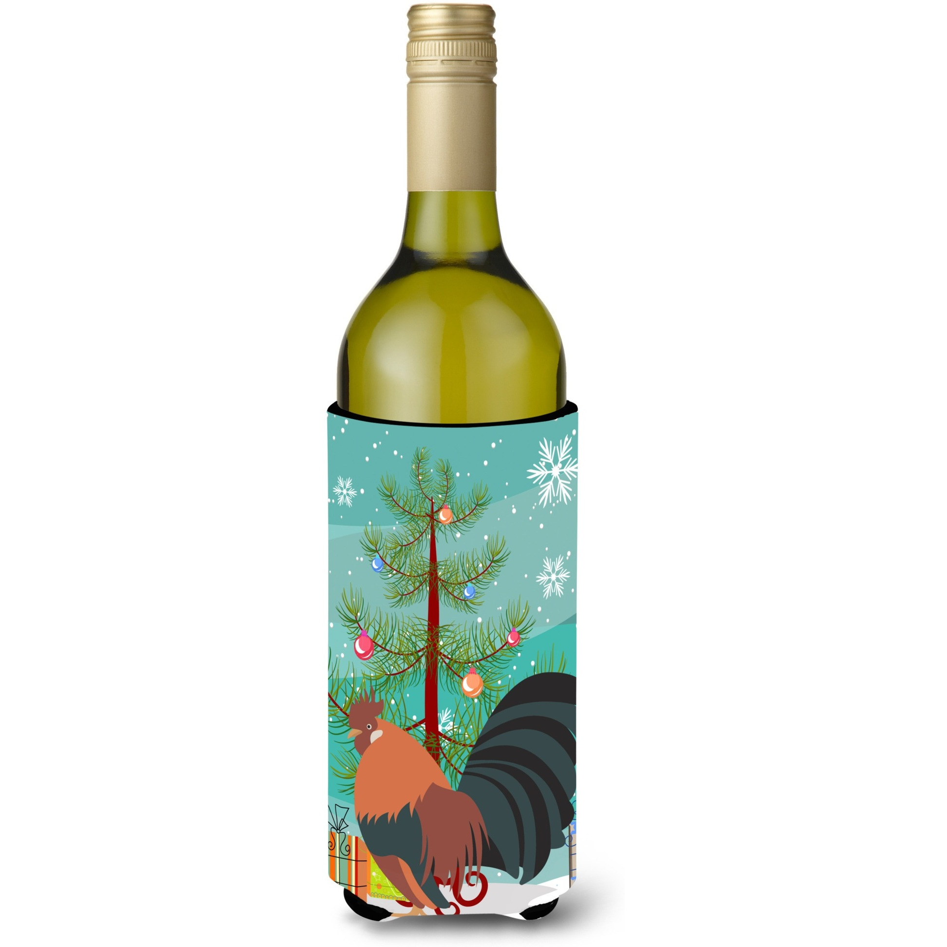 &quotCaroline's Treasures Dutch Bantam Chicken Christmas Decorative Bottle Hugger, 750ml, Multicolor"