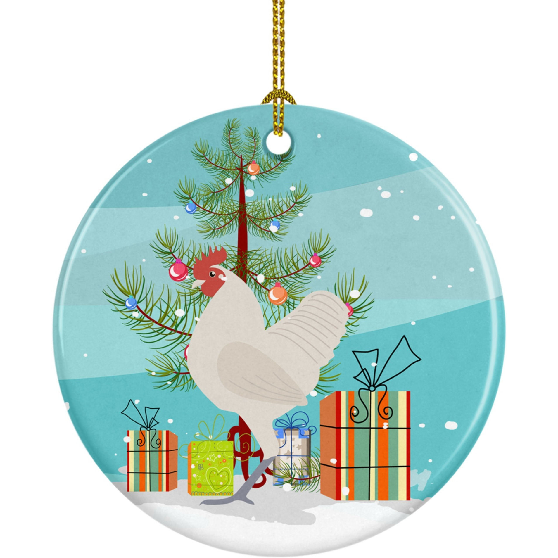 Caroline's Treasures German Langshan Chicken Christmas Ceramic Ornament