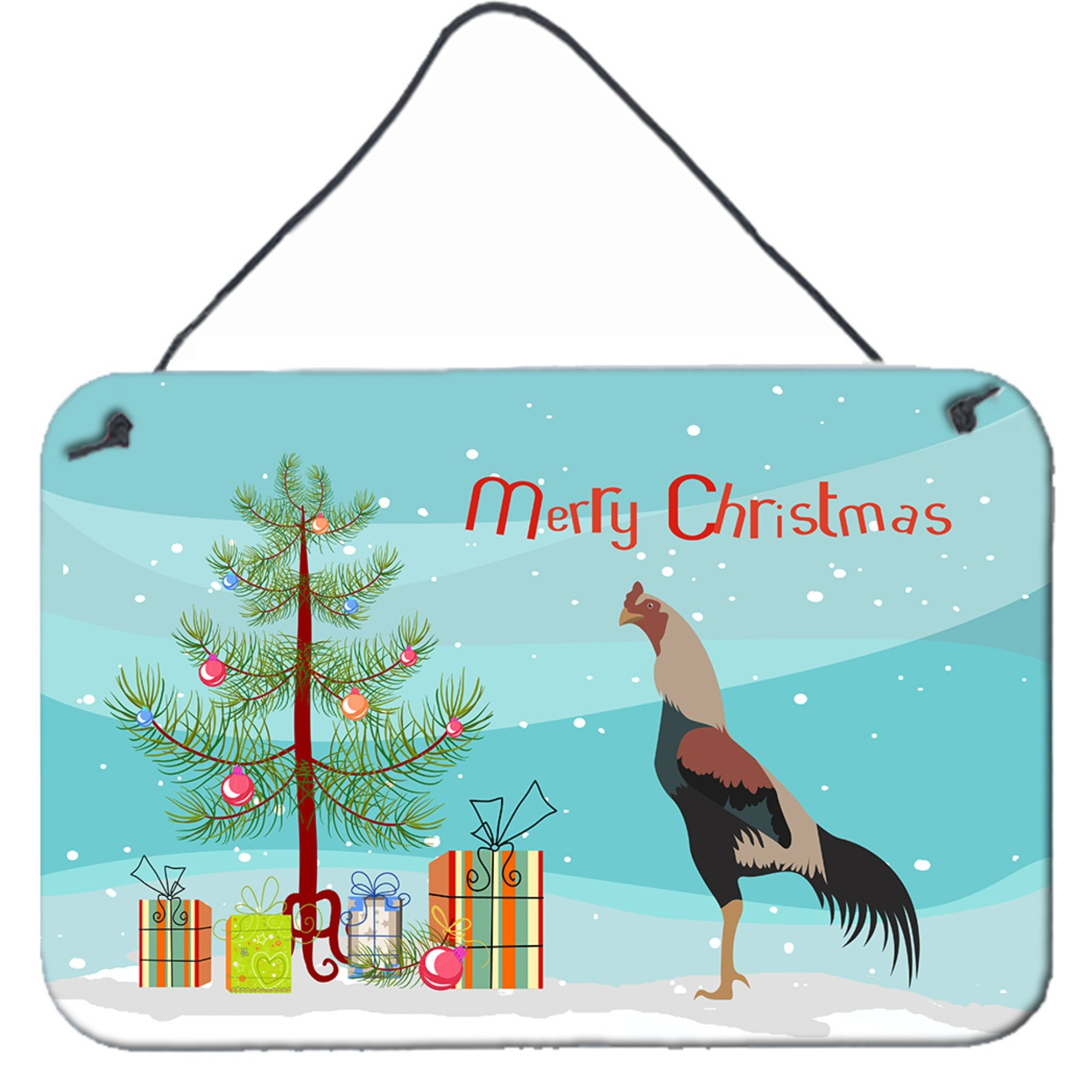 &quotCaroline's Treasures Kulang Chicken Christmas Metal Print, 8"" x 12"""