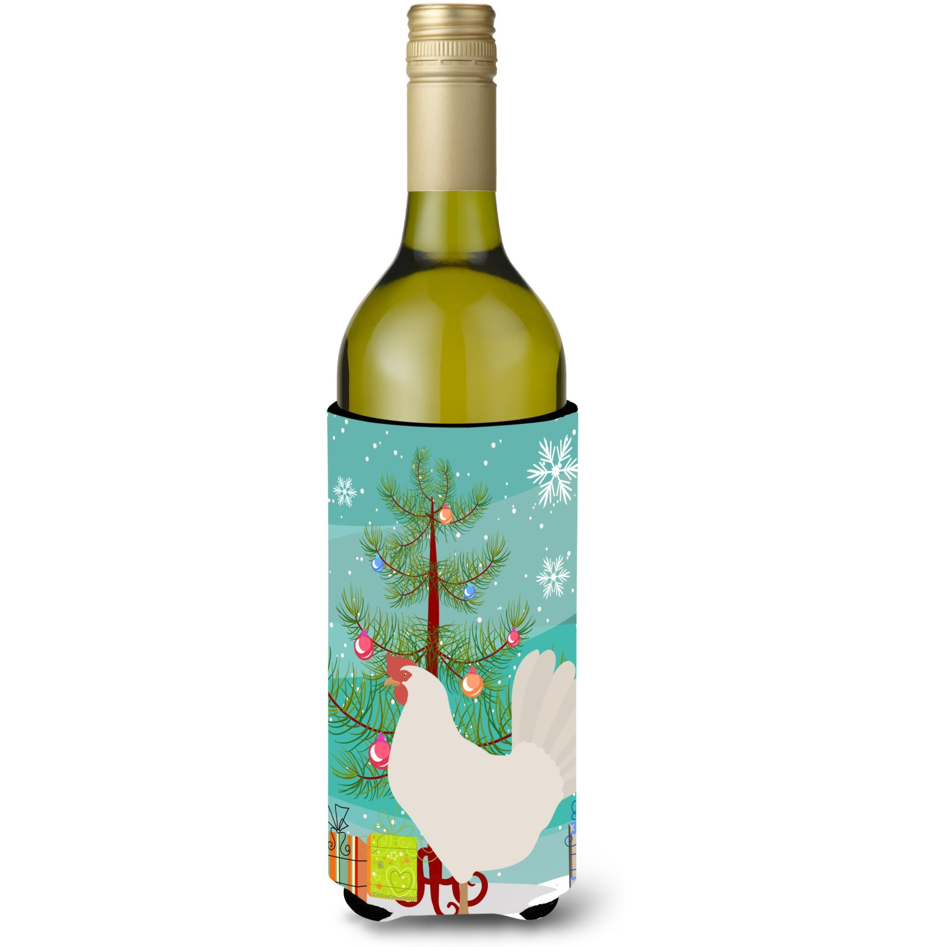 &quotCaroline's Treasures Leghorn Chicken Christmas Decorative Bottle Hugger, 750ml, Multicolor"