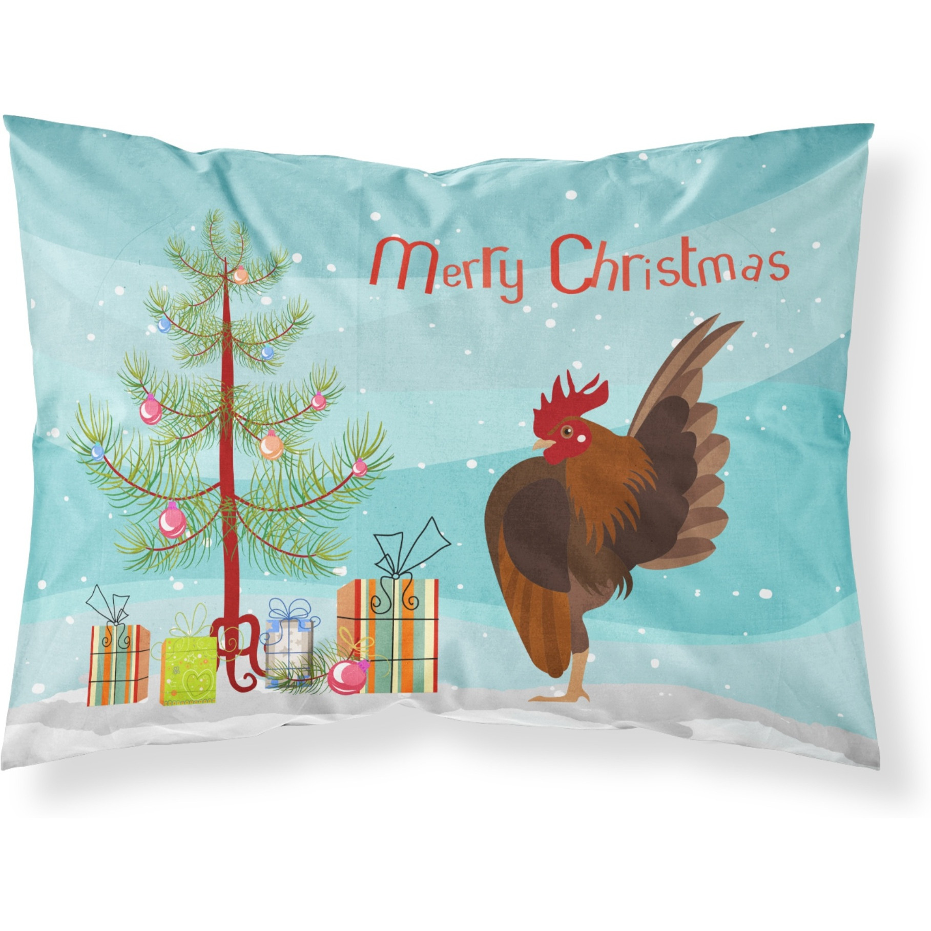 &quotCaroline's Treasures "&quotMalaysian Serama Chicken Christmas"" Pillowcase, Standard, Multicolor"