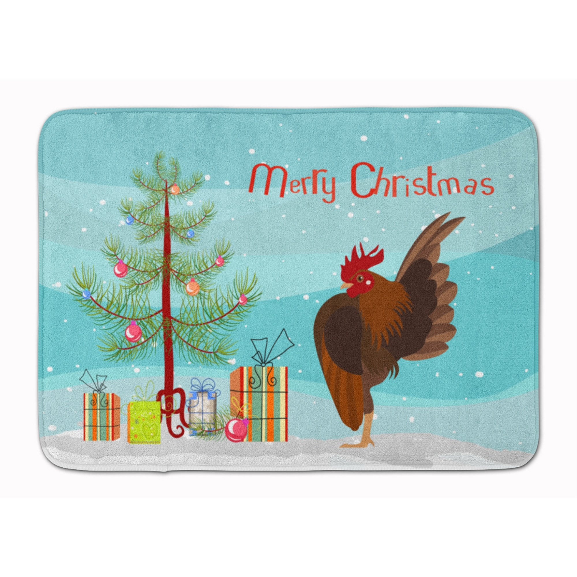 &quotCaroline's Treasures Malaysian Serama Chicken Christmas Floor Mat, 19"" x 27"", Multicolor"
