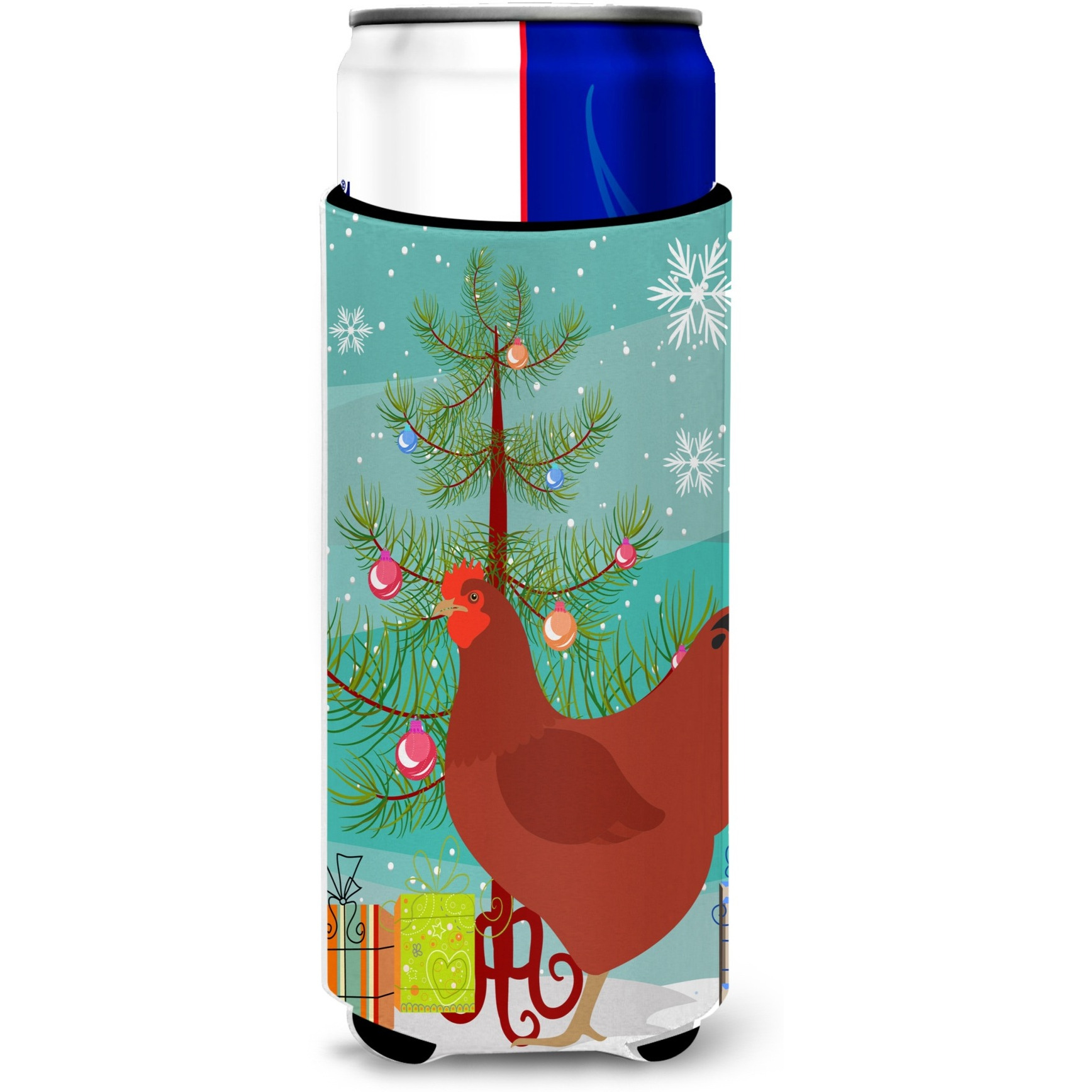 &quotCaroline's Treasures New Hampshire Red Chicken Christmas Decorative Can Hugger, Slim, Multicolor"