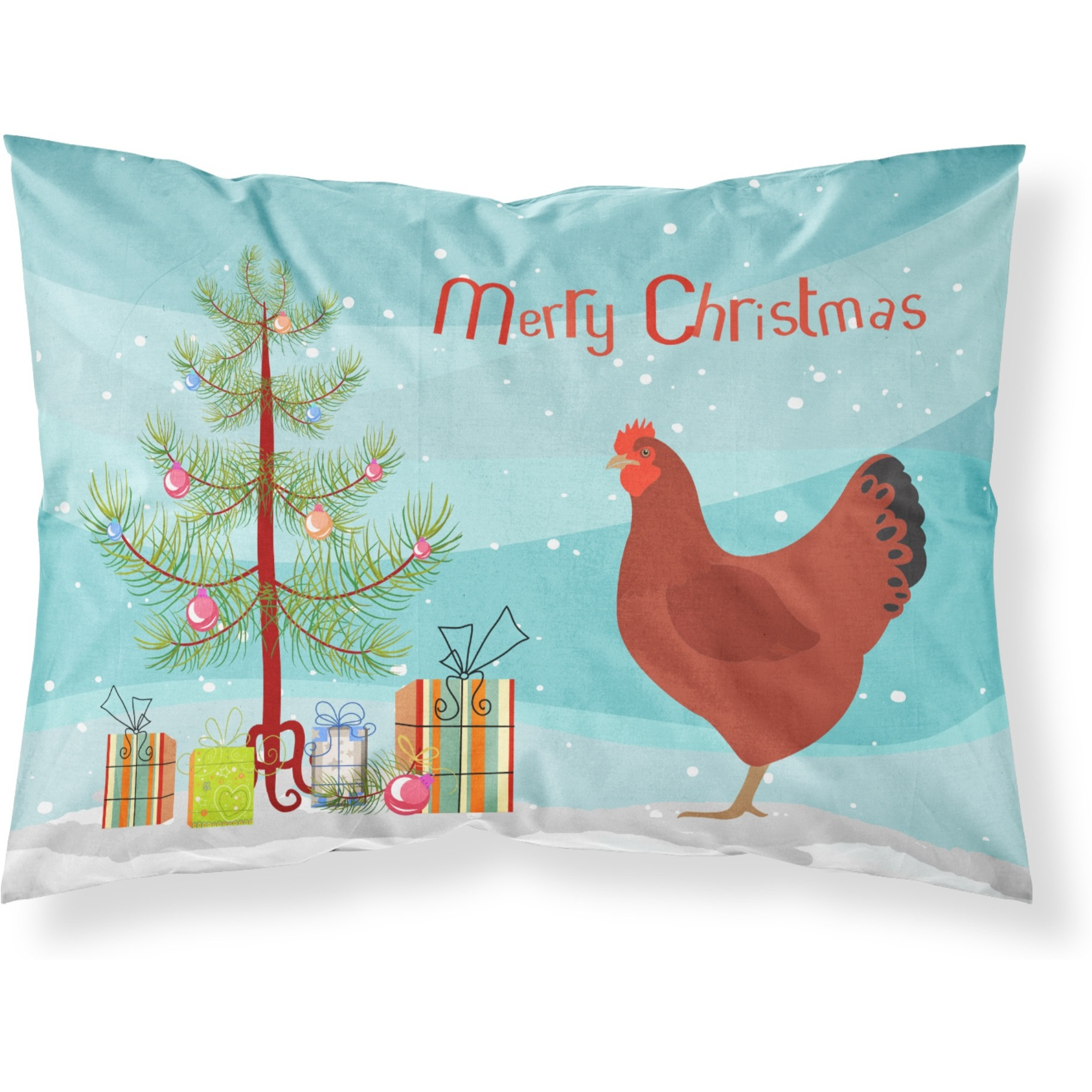 &quotCaroline's Treasures "&quotNew Hampshire Red Chicken Christmas"" Pillowcase, Standard, Multicolor"