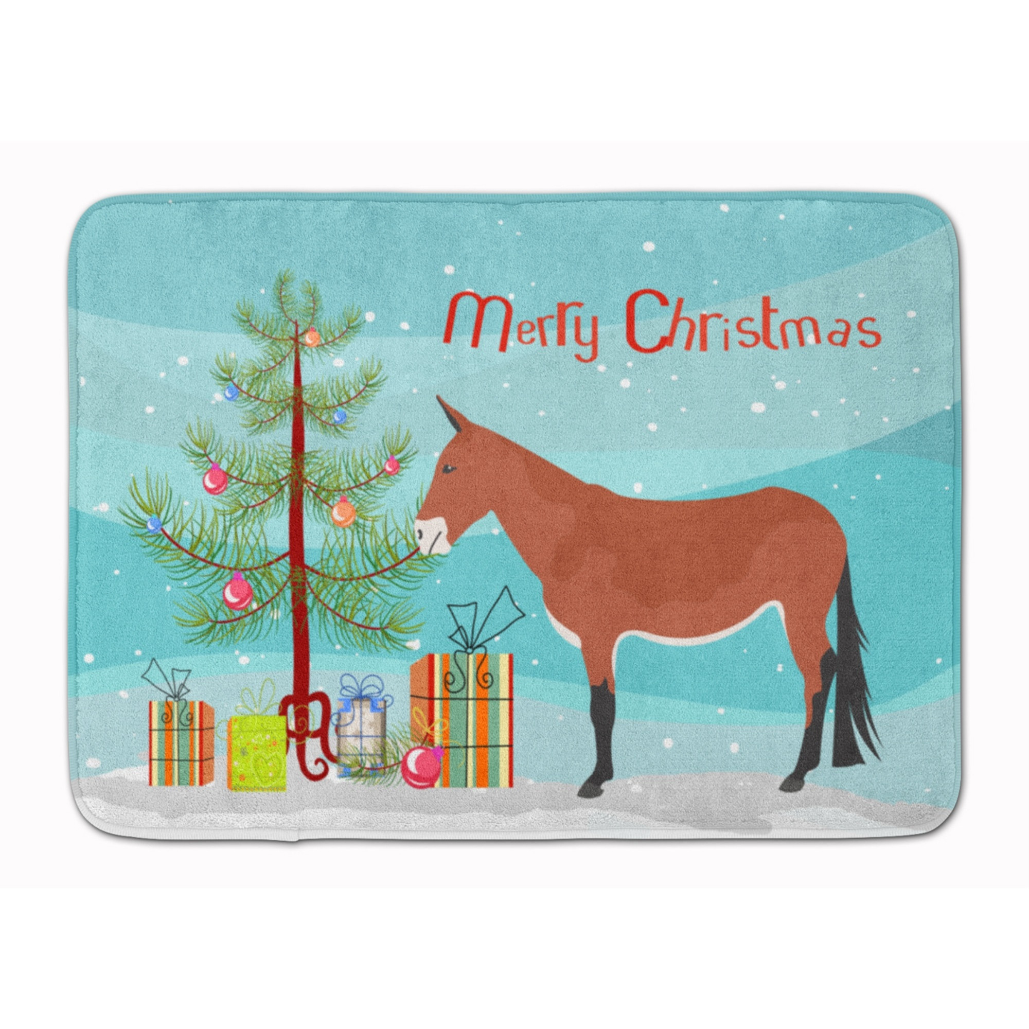 &quotCaroline's Treasures Mule Christmas Floor Mat, 19"" x 27"", Multicolor"