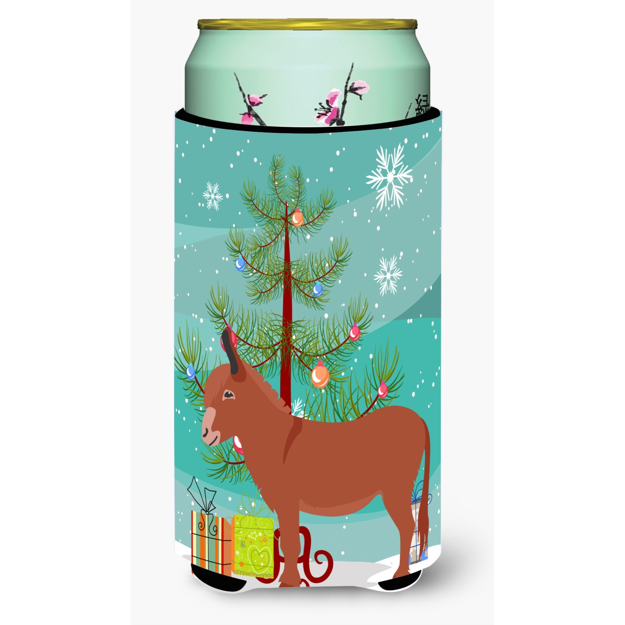 &quotCaroline's Treasures Irish Donkey Christmas Decorative Can Hugger, Tall, Multicolor"