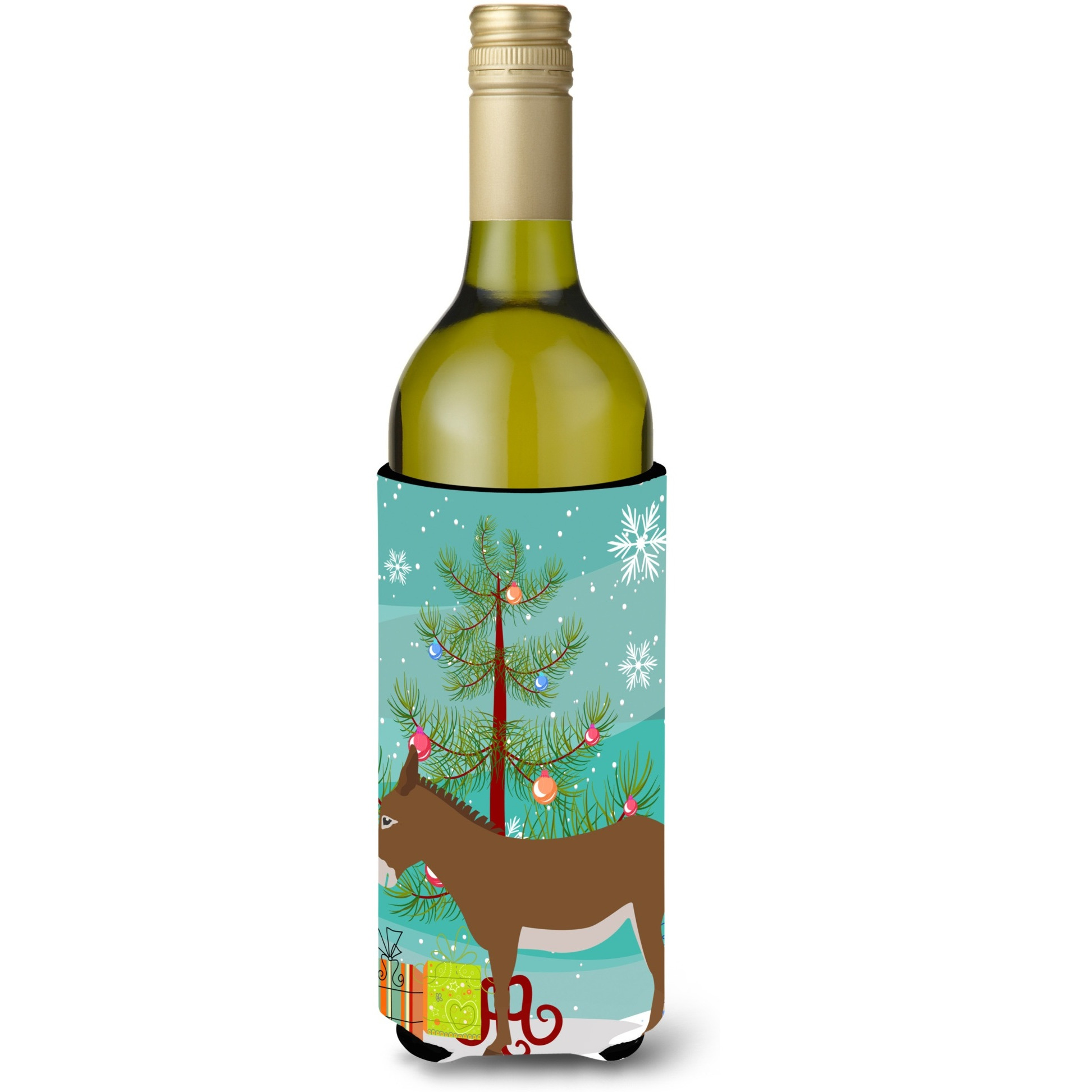 &quotCaroline's Treasures Cotentin Donkey Christmas Decorative Bottle Hugger, 750ml, Multicolor"