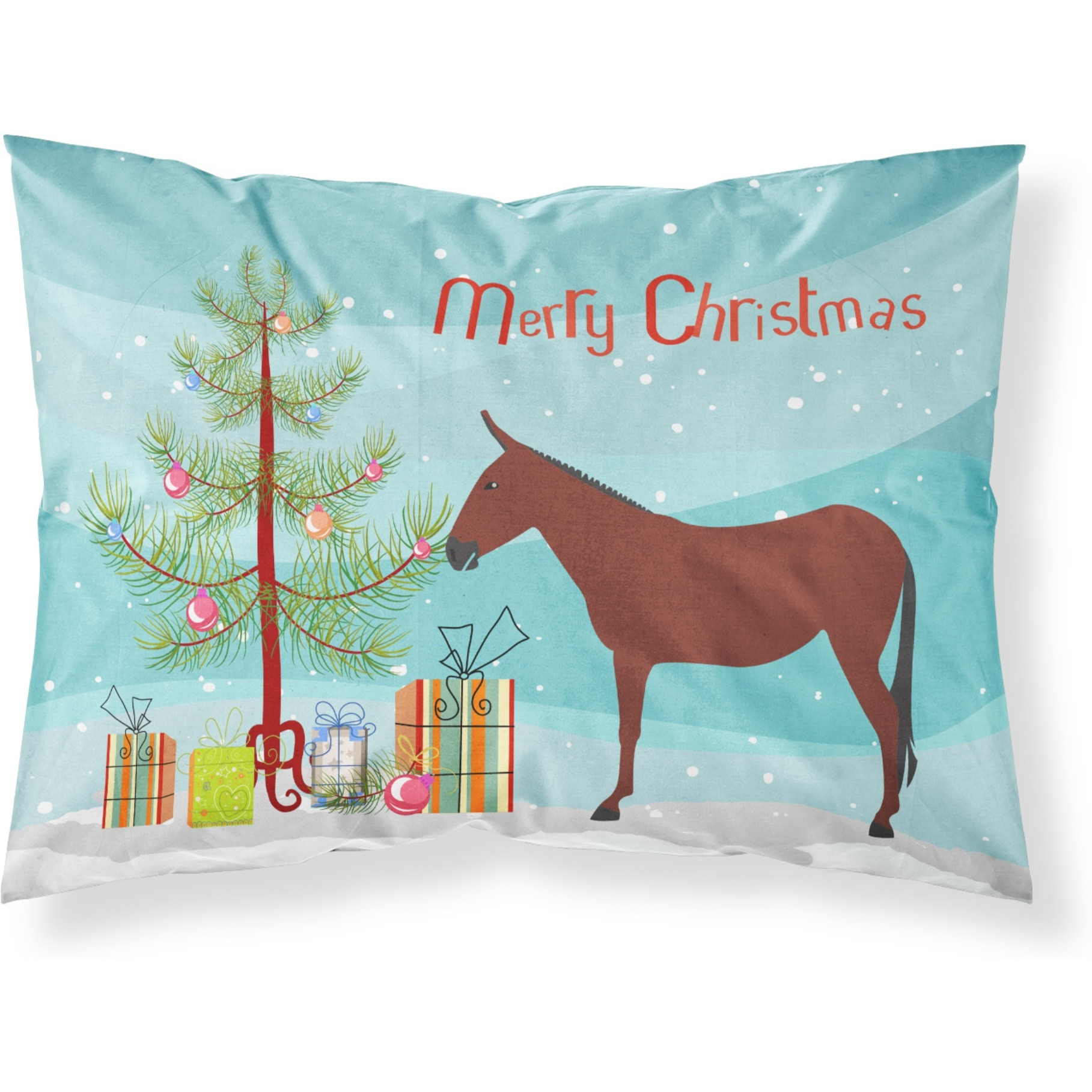 &quotCaroline's Treasures Hinny Horse Donkey Christmas Pillowcase, Standard, Multicolor"