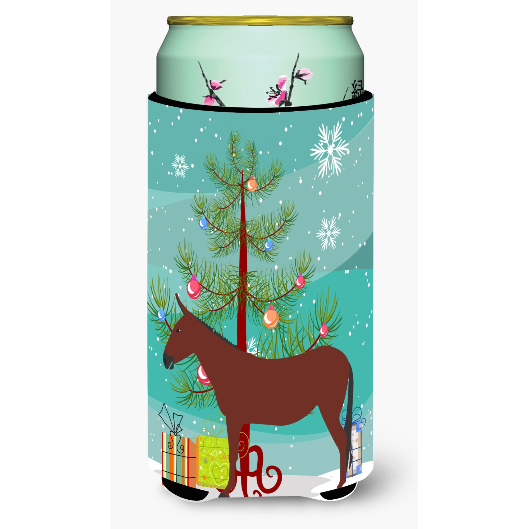 &quotCaroline's Treasures Hinny Horse Donkey Christmas Decorative Can Hugger, Tall, Multicolor"