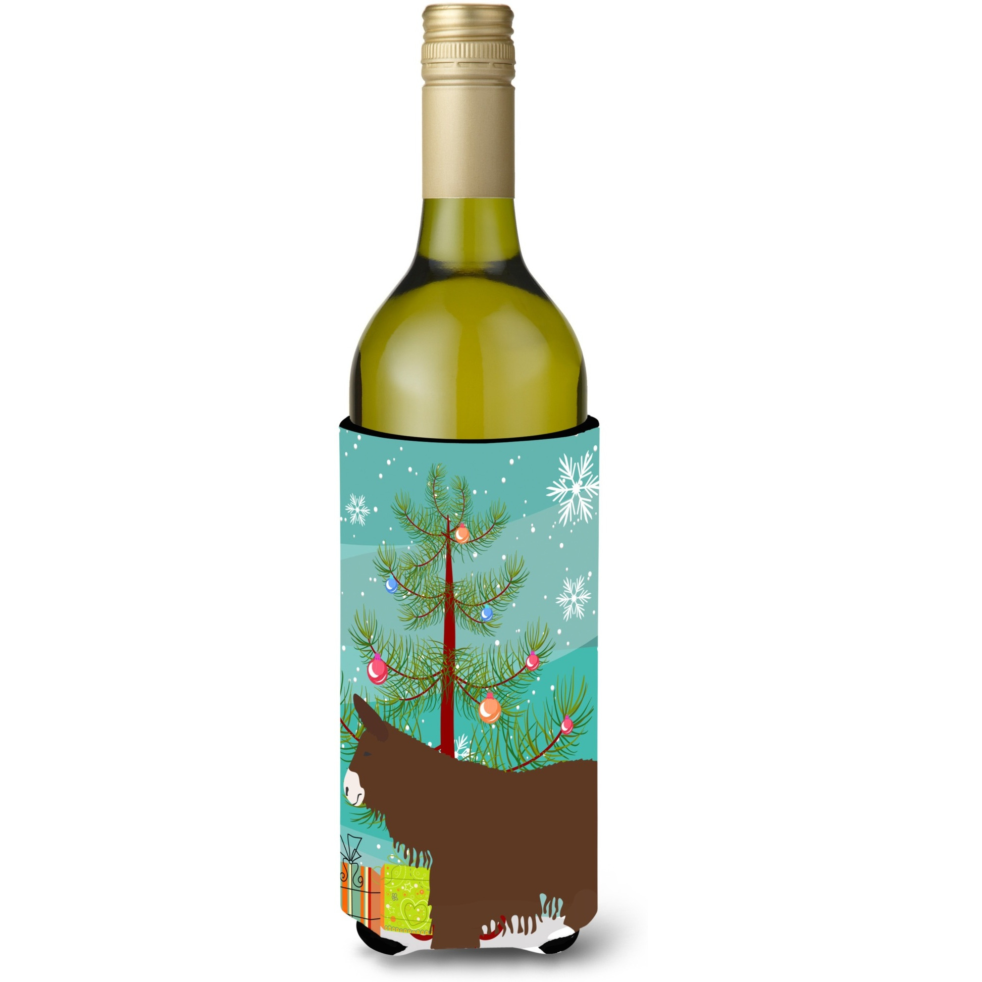 &quotCaroline's Treasures Poitou Poitevin Donkey Christmas Decorative Bottle Hugger, 750ml, Multicolor"