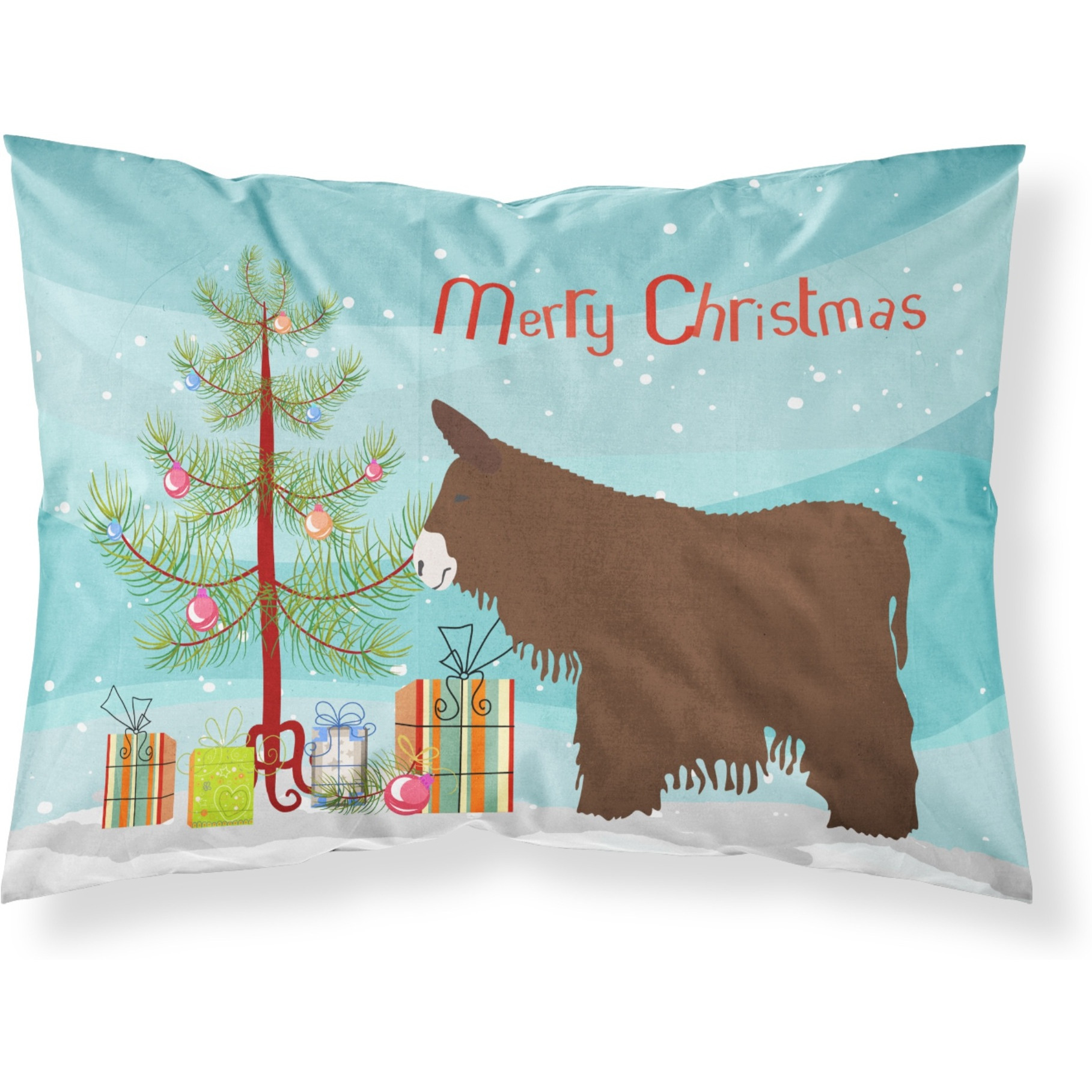 &quotCaroline's Treasures Poitou Poiteuin Donkey Christmas Pillowcase, Standard, Multicolor"