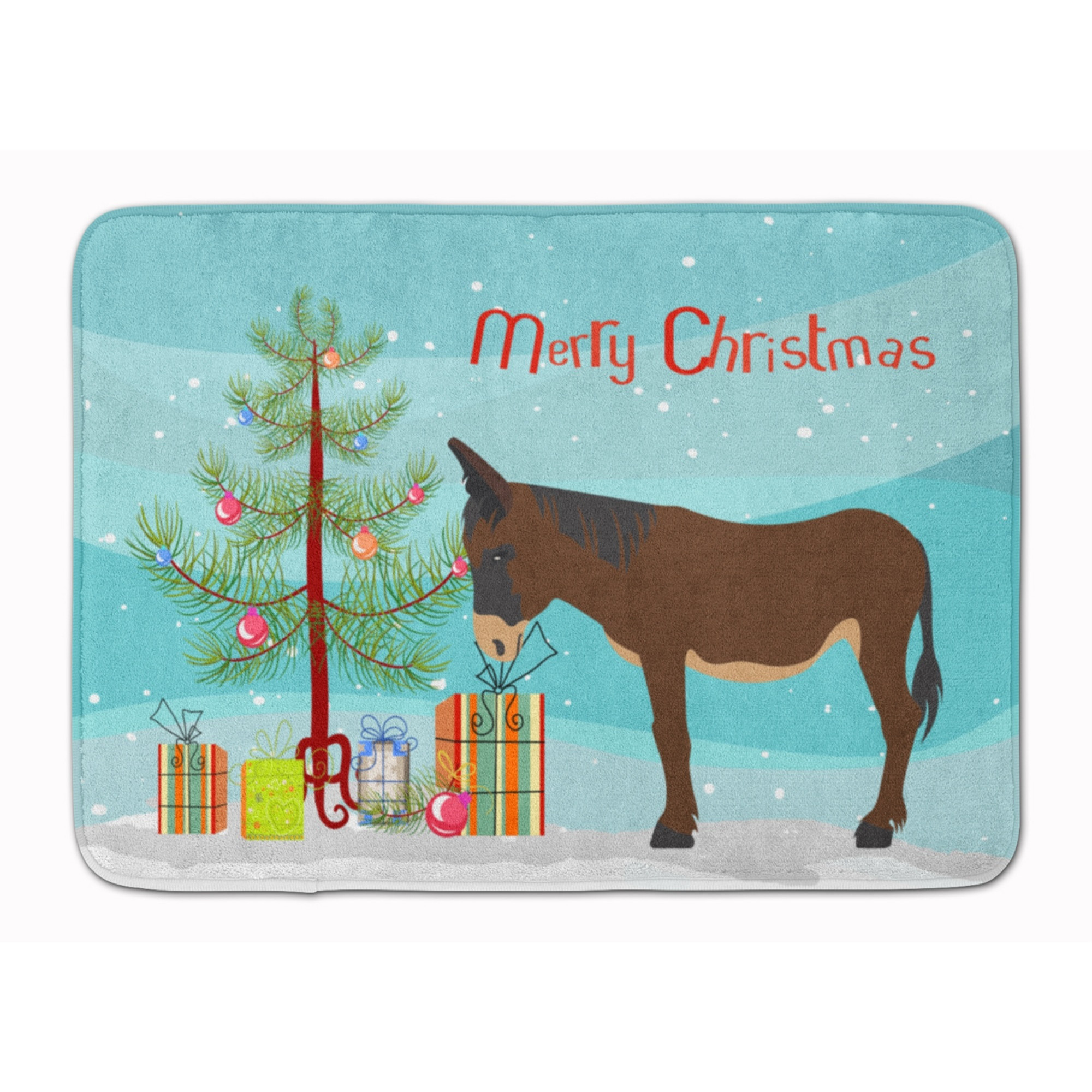 &quotCaroline's Treasures Zamorano-Leones Donkey Christmas Floor Mat, 19"" x 27"", Multicolor"