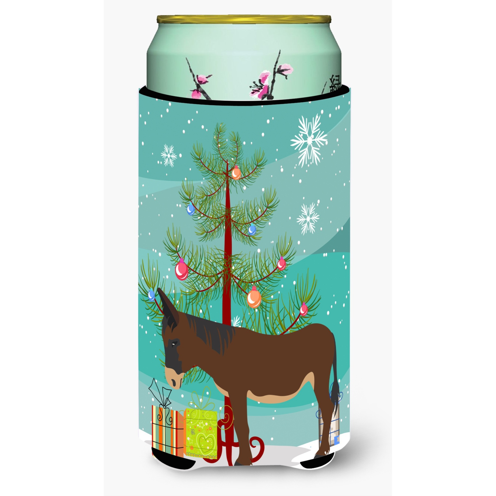 &quotCaroline's Treasures Zamorano-Leones Donkey Christmas Decorative Can Hugger, Tall, Multicolor"