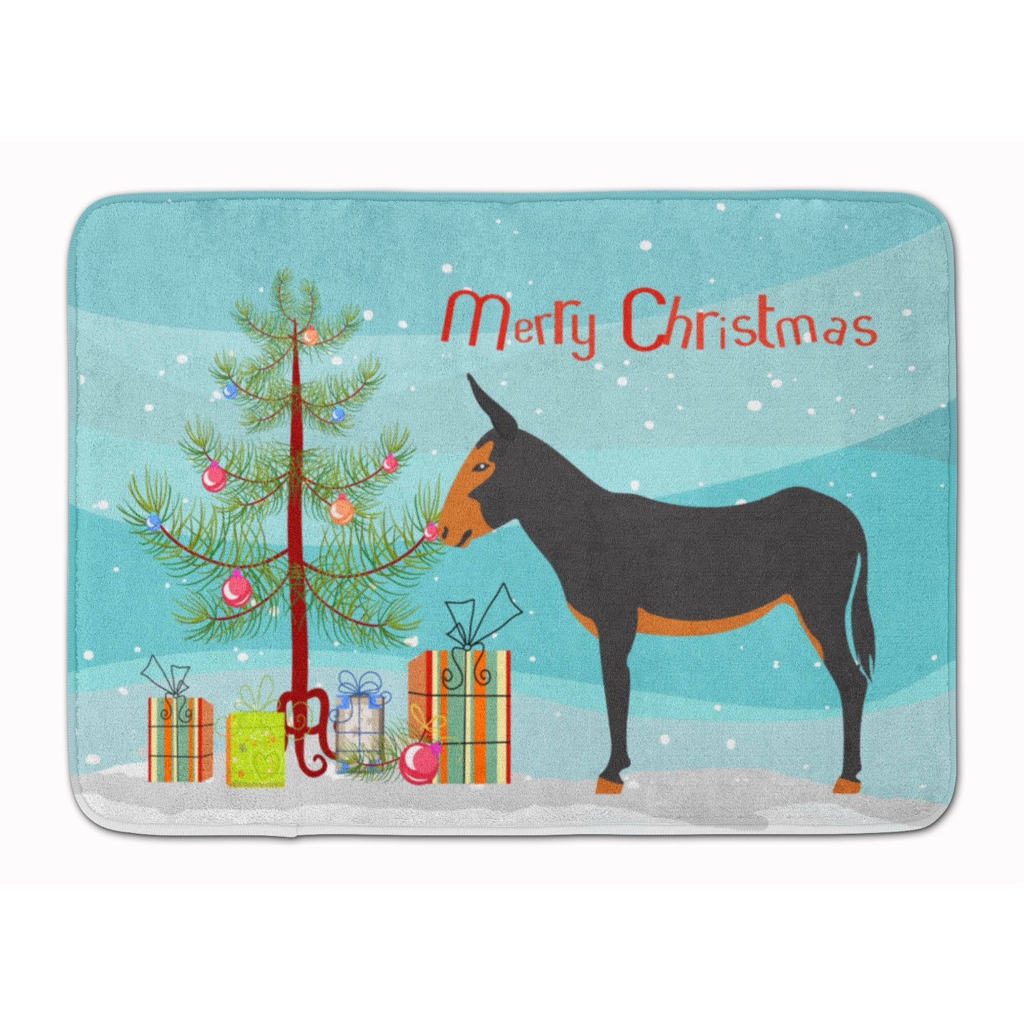 &quotCaroline's Treasures Catalan Donkey Christmas Floor Mat, 19"" x 27"", Multicolor"