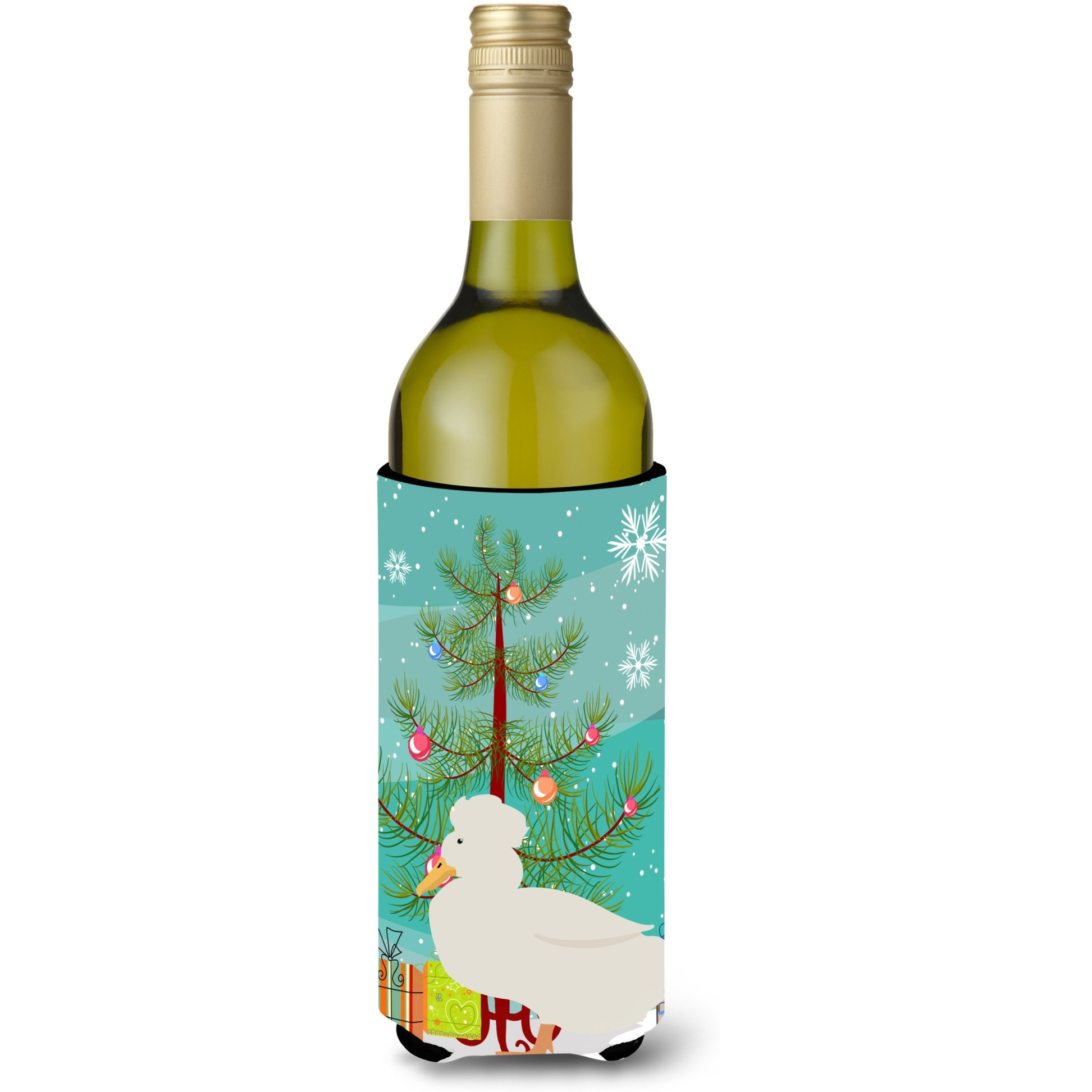 &quotCaroline's Treasures Crested Duck Christmas Decorative Bottle Hugger, 750ml, Multicolor"
