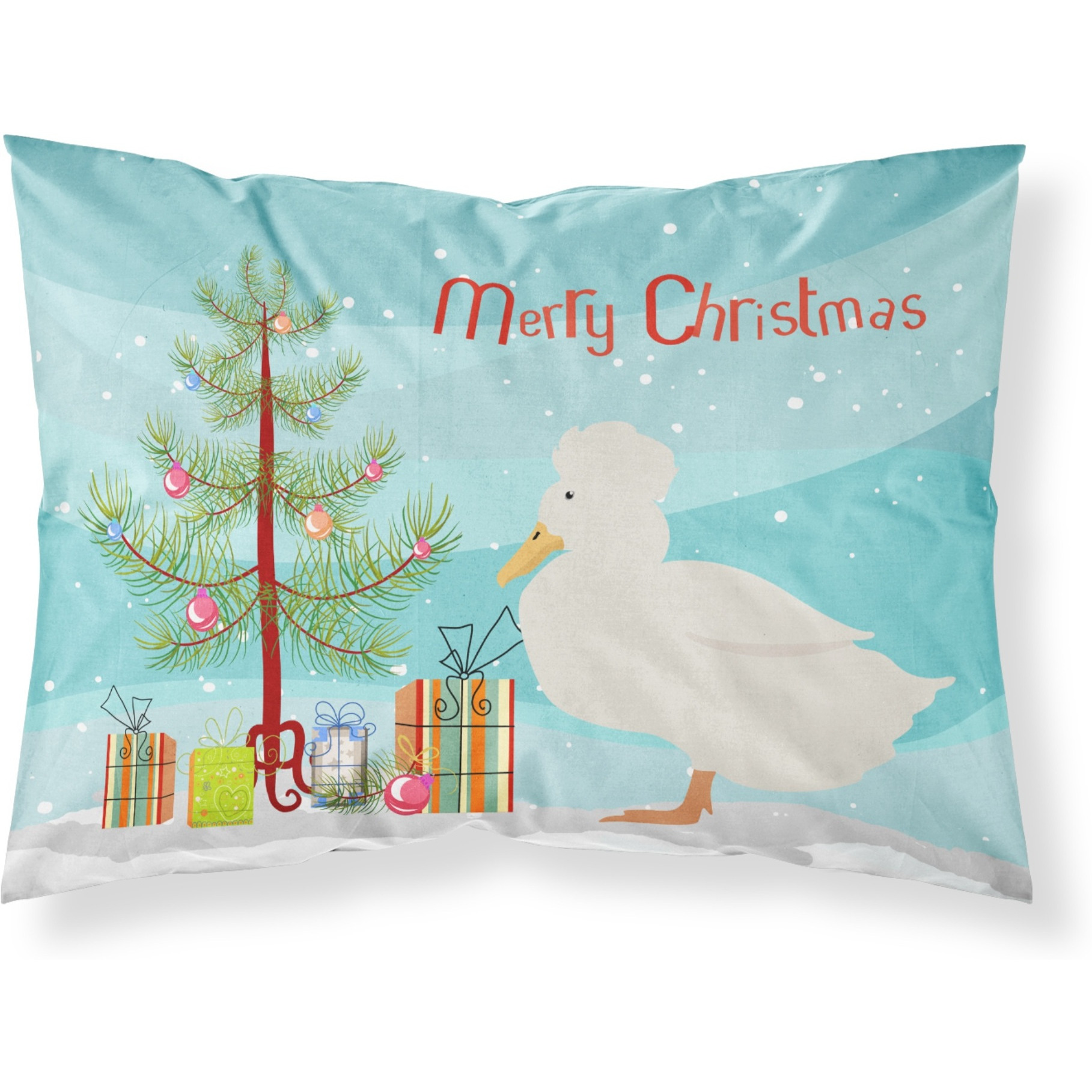 &quotCaroline's Treasures Crested Duck Christmas Pillowcase, Standard, Multicolor"