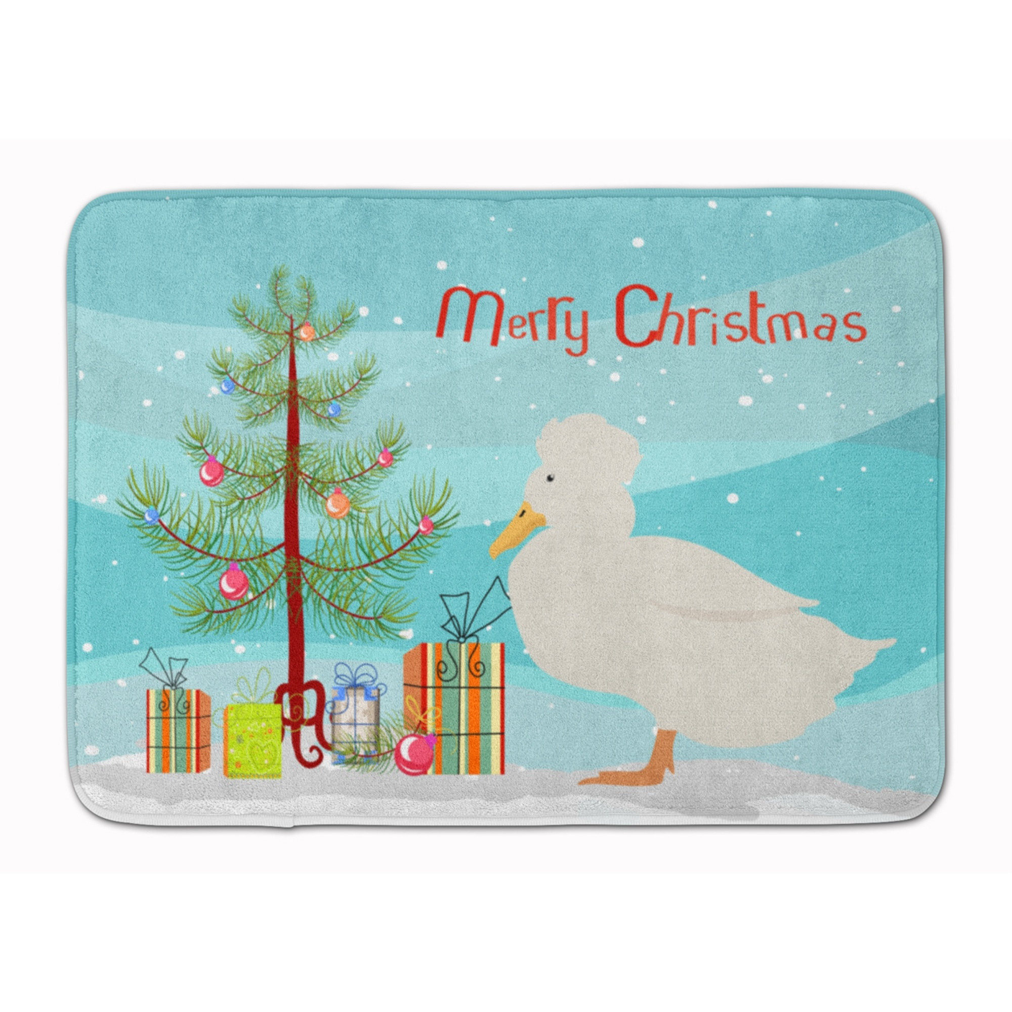 &quotCaroline's Treasures Crested Duck Christmas Floor Mat, 19"" x 27"", Multicolor"