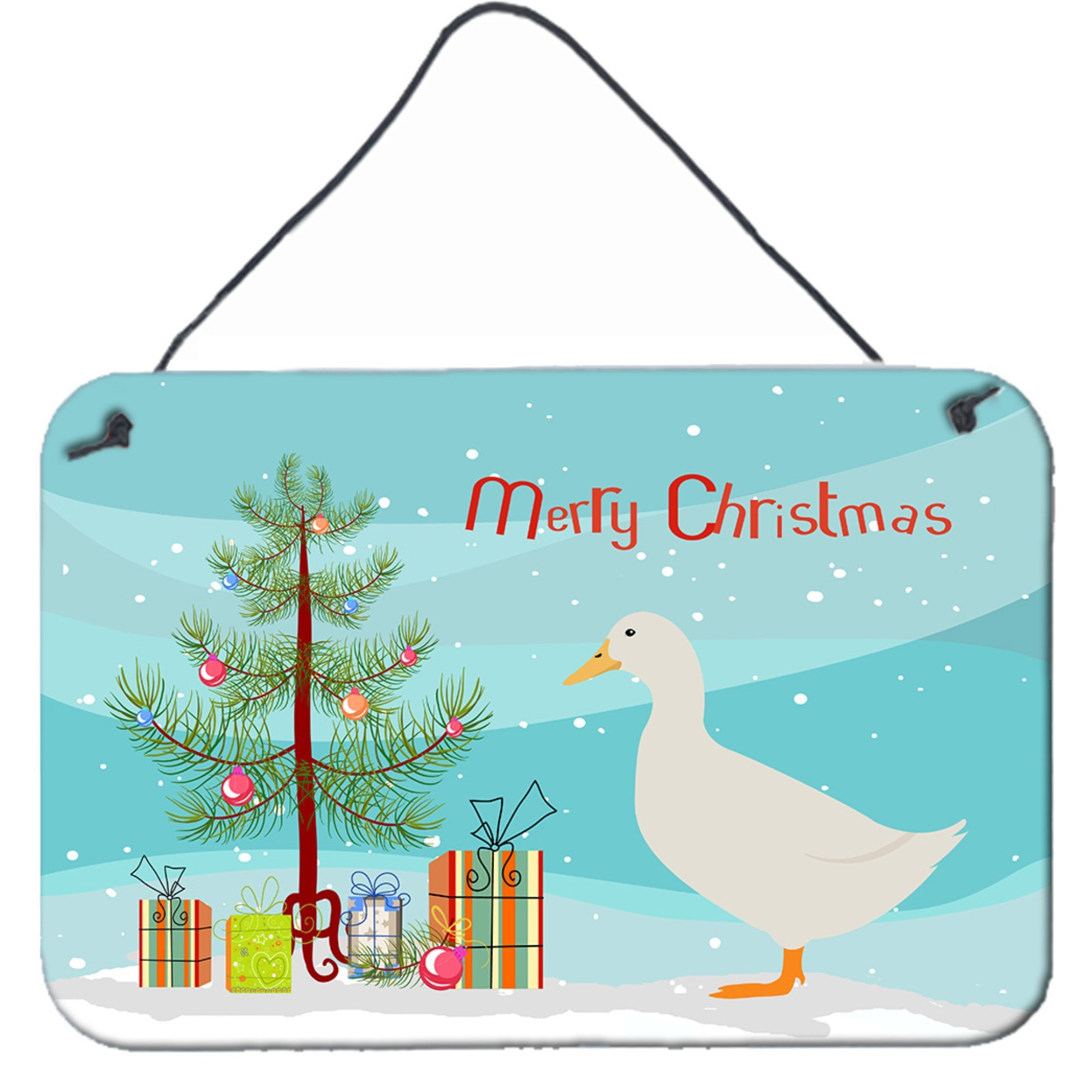 &quotCaroline's Treasures American Pekin Duck Christmas Metal Print, 8"" x 12"""