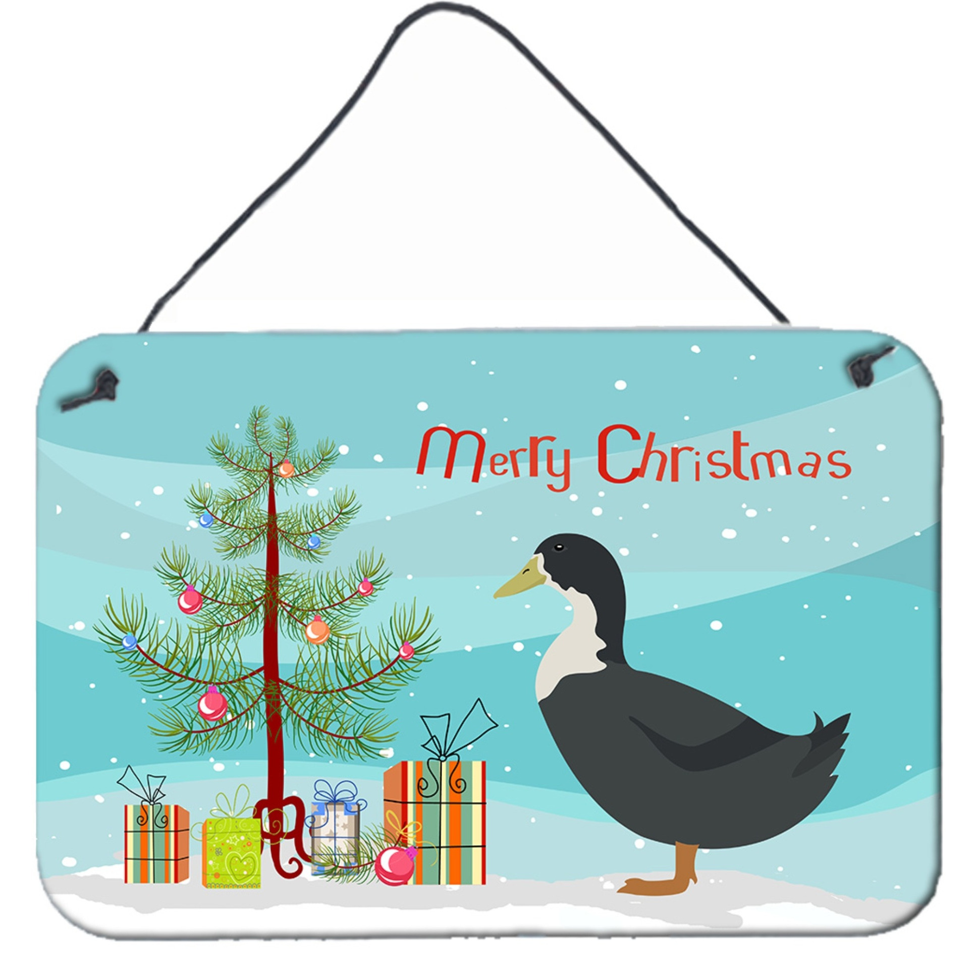 &quotCaroline's Treasures Blue Swedish Duck Christmas Metal Print, 8"" x 12"""