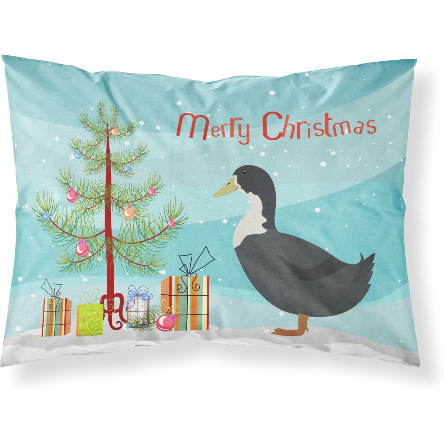 &quotCaroline's Treasures Blue Swedish Duck Christmas Pillowcase, Standard, Multicolor"