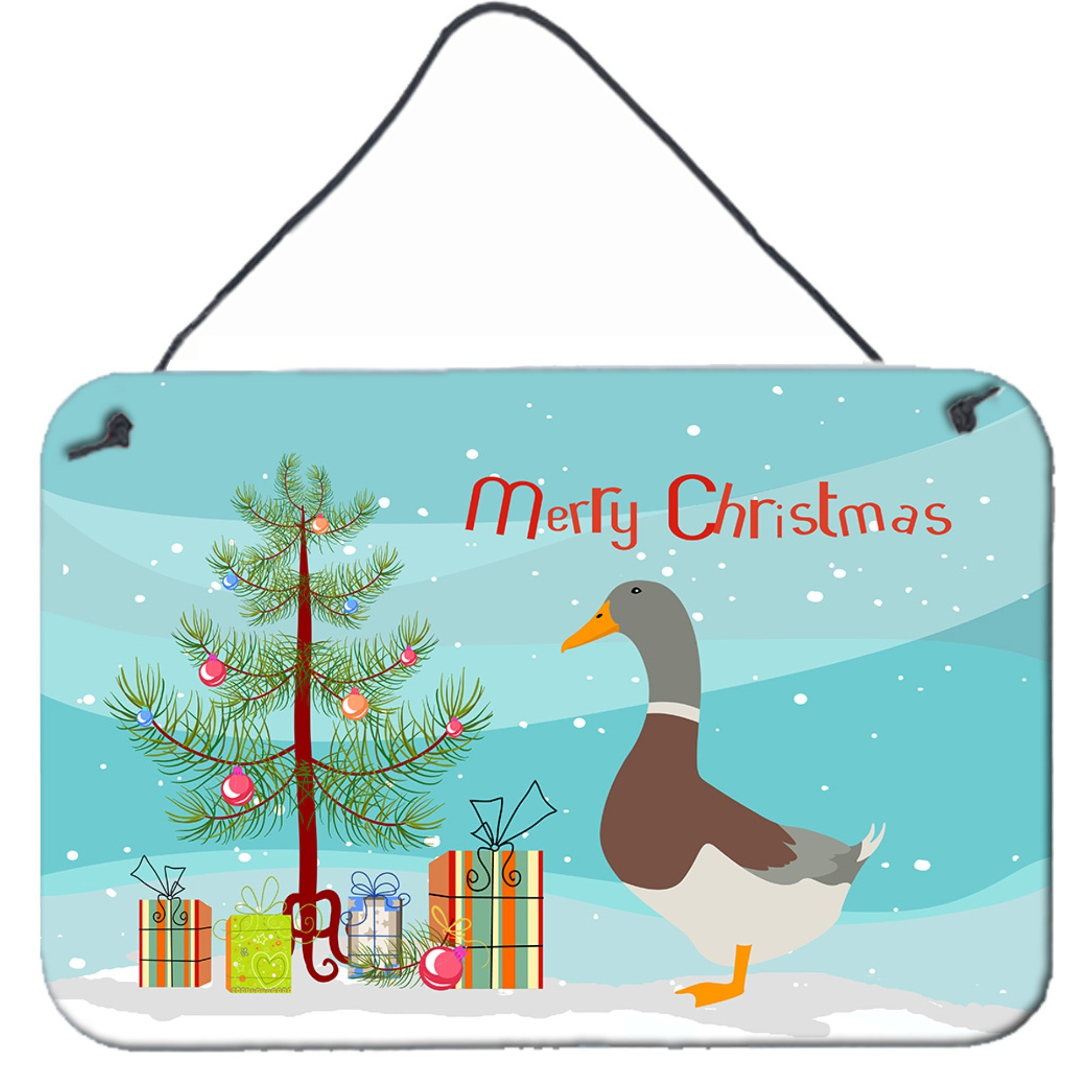 &quotCaroline's Treasures Saxony Sachsenente Duck Christmas Metal Print, 8"" x 12"""