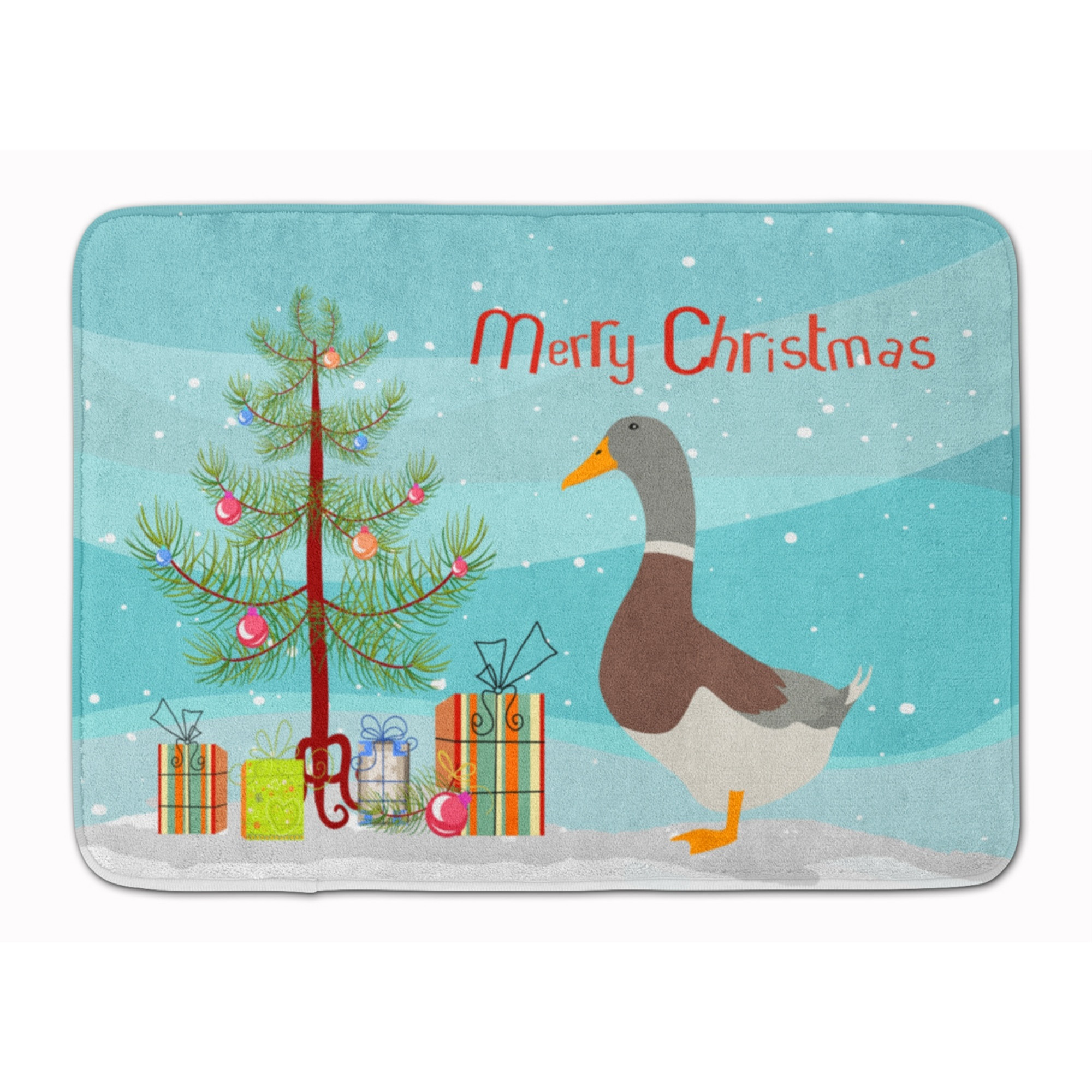 &quotCaroline's Treasures Saxony Sachsenente Duck Christmas Floor Mat, 19"" x 27"", Multicolor"