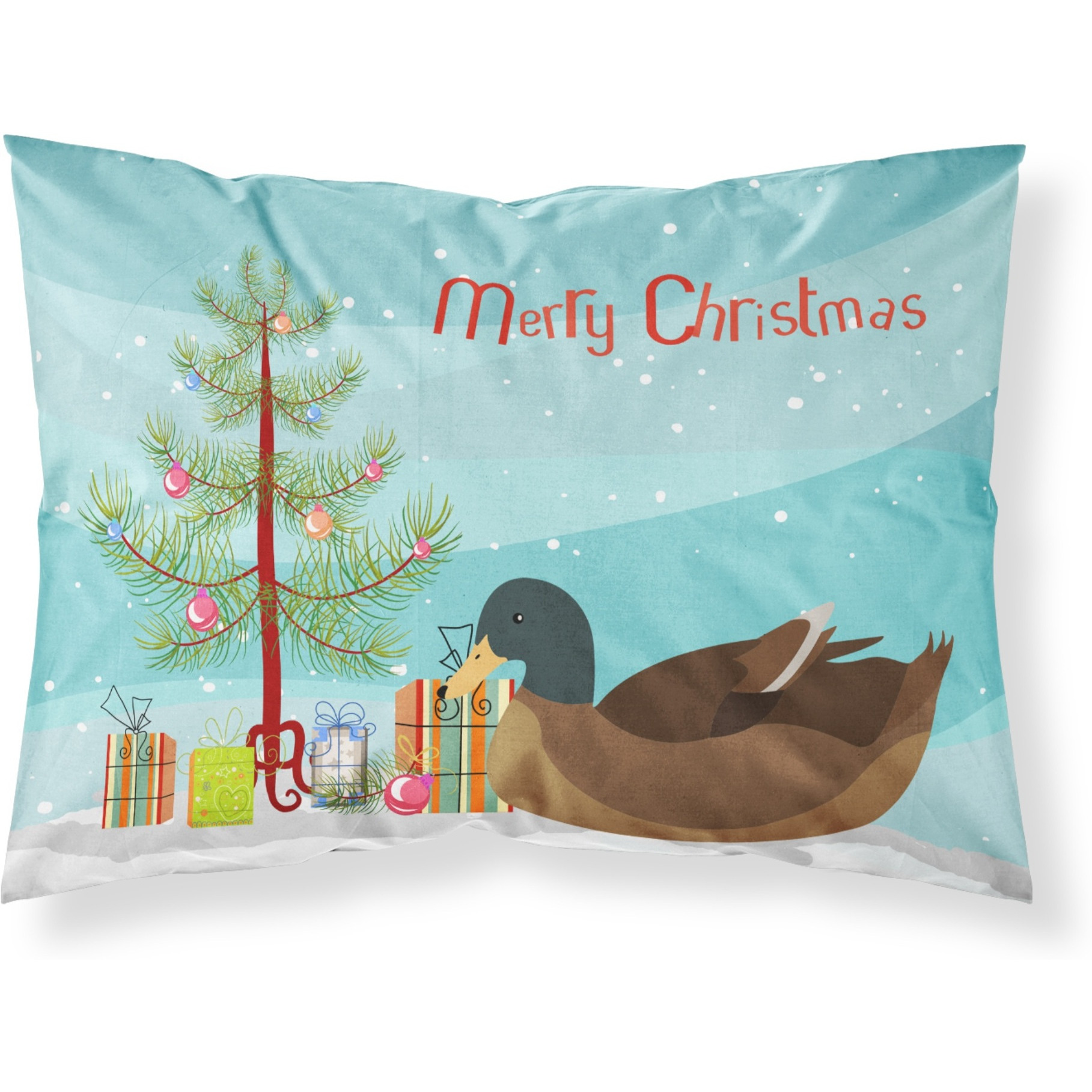 &quotCaroline's Treasures Khaki Campbell Duck Christmas Pillowcase, Standard, Multicolor"