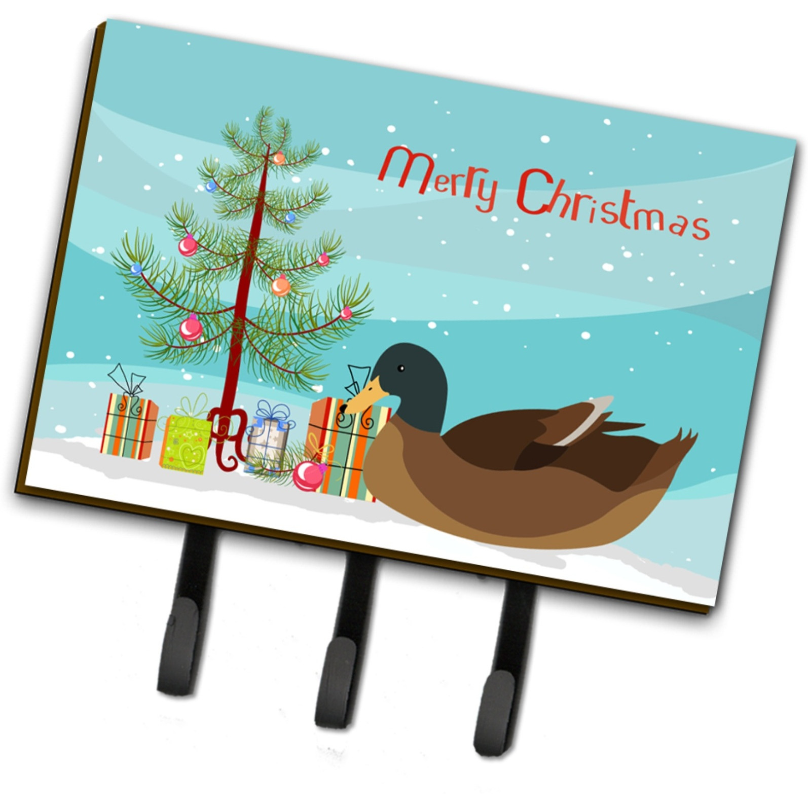 &quotCaroline's Treasures Khaki Campbell Duck Christmas Wall Hook, Triple"