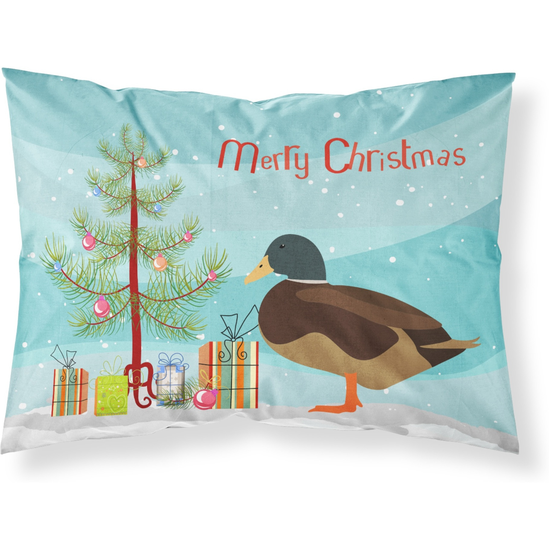 &quotCaroline's Treasures Silver Bantam Duck Christmas Pillowcase, Standard, Multicolor"