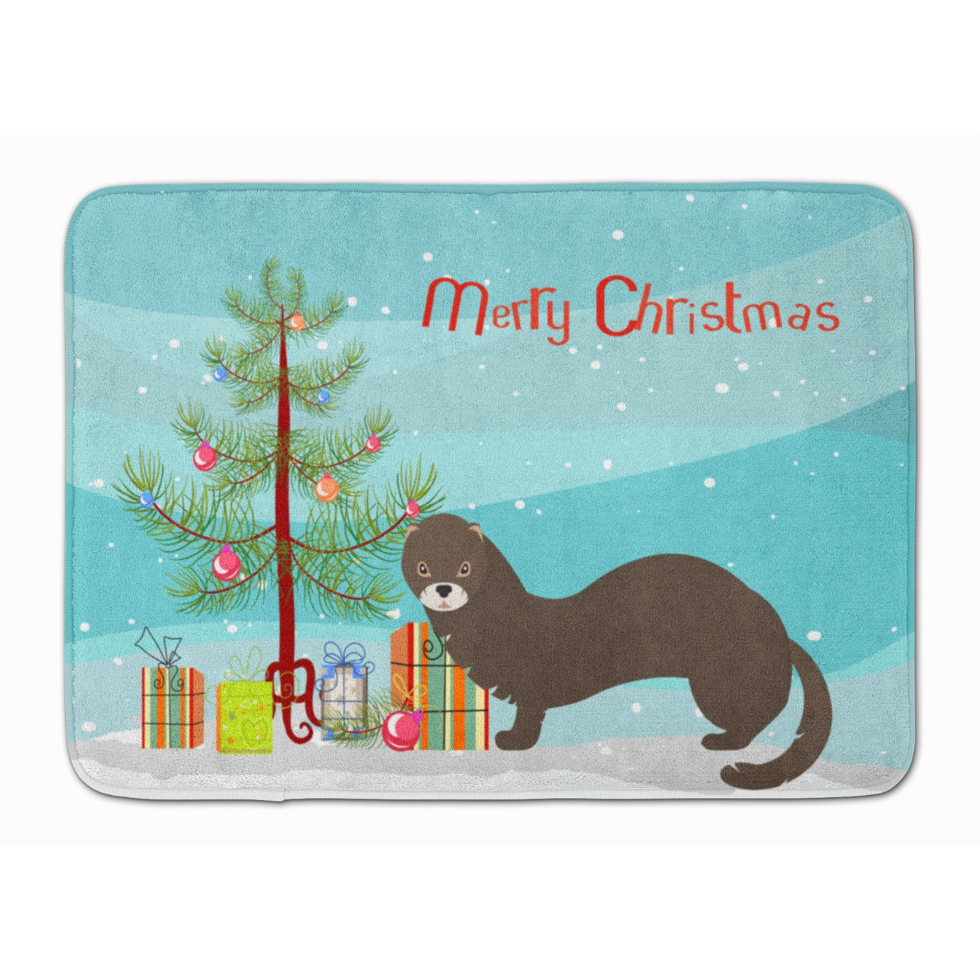&quotCaroline's Treasures Russian or European Mink Christmas Floor Mat, 19"" x 27"", Multicolor"