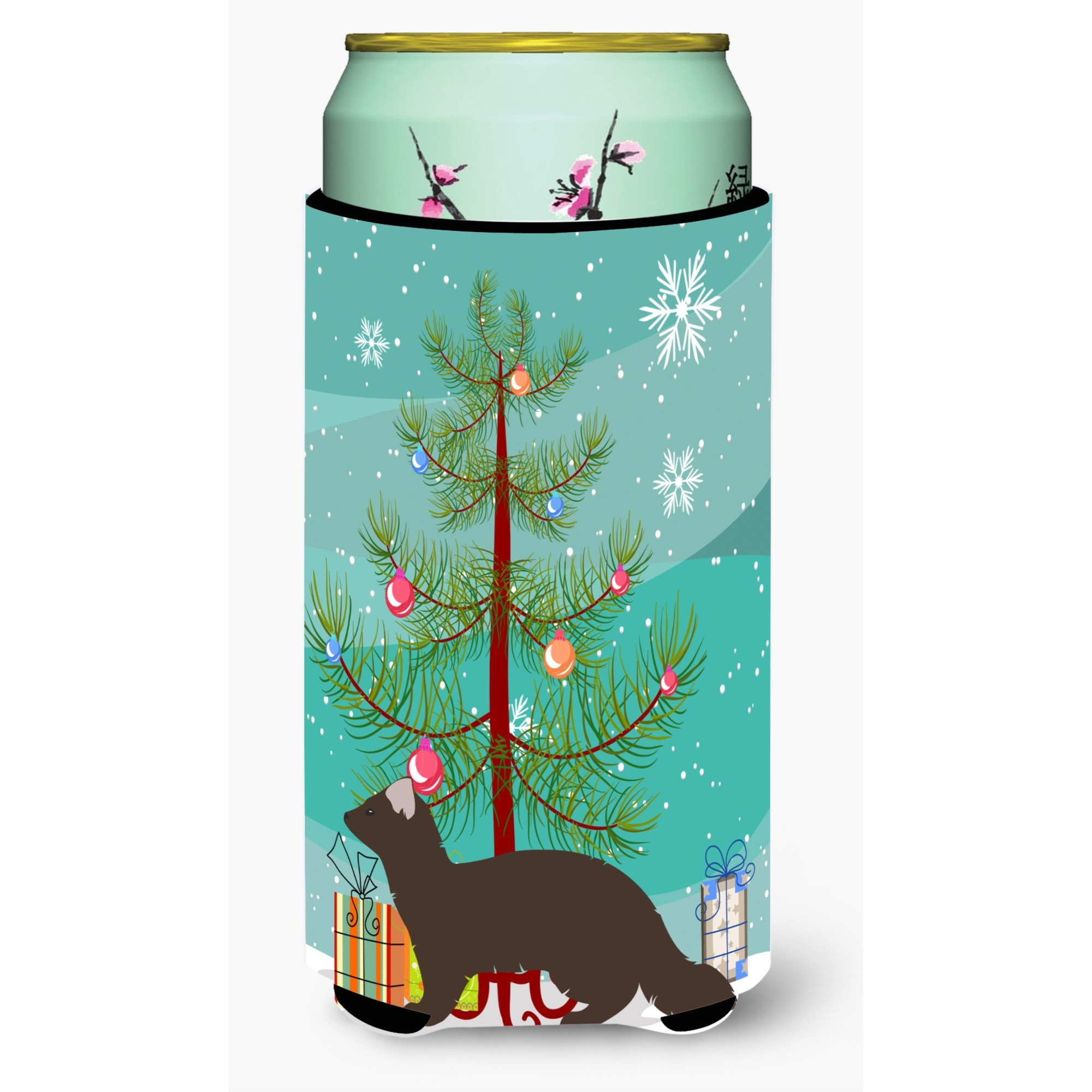 &quotCaroline's Treasures Sable Marten Christmas Decorative Can Hugger, Tall, Multicolor"