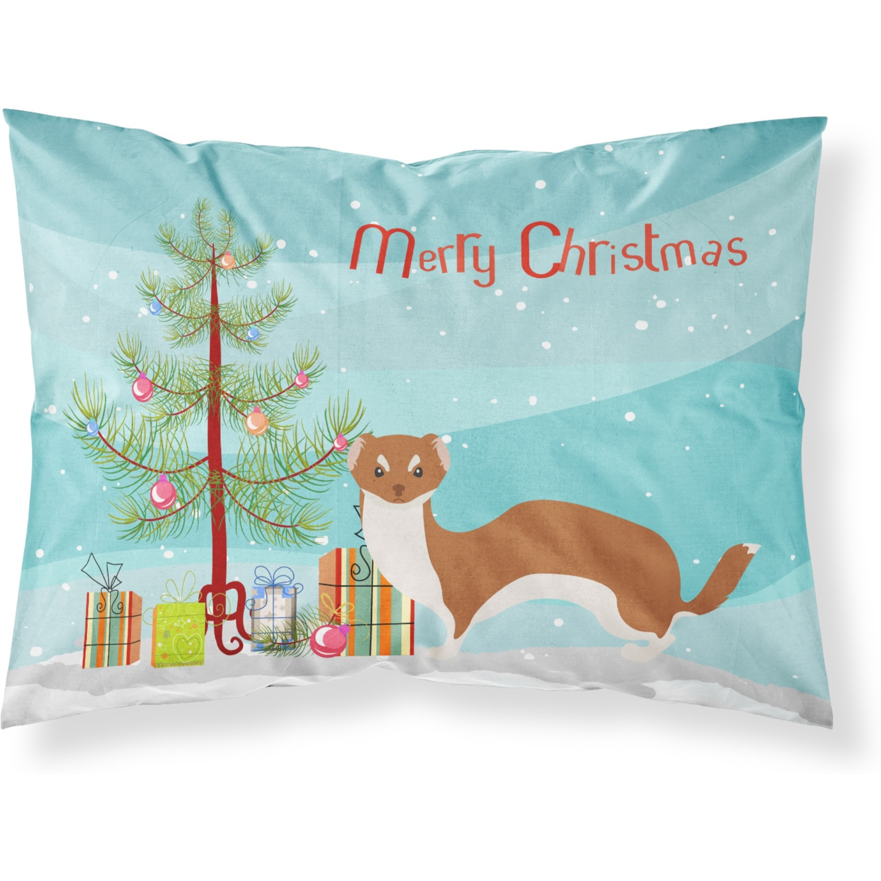 &quotCaroline's Treasures "&quotWeasel Christmas"" Pillowcase, Standard, Multicolor"