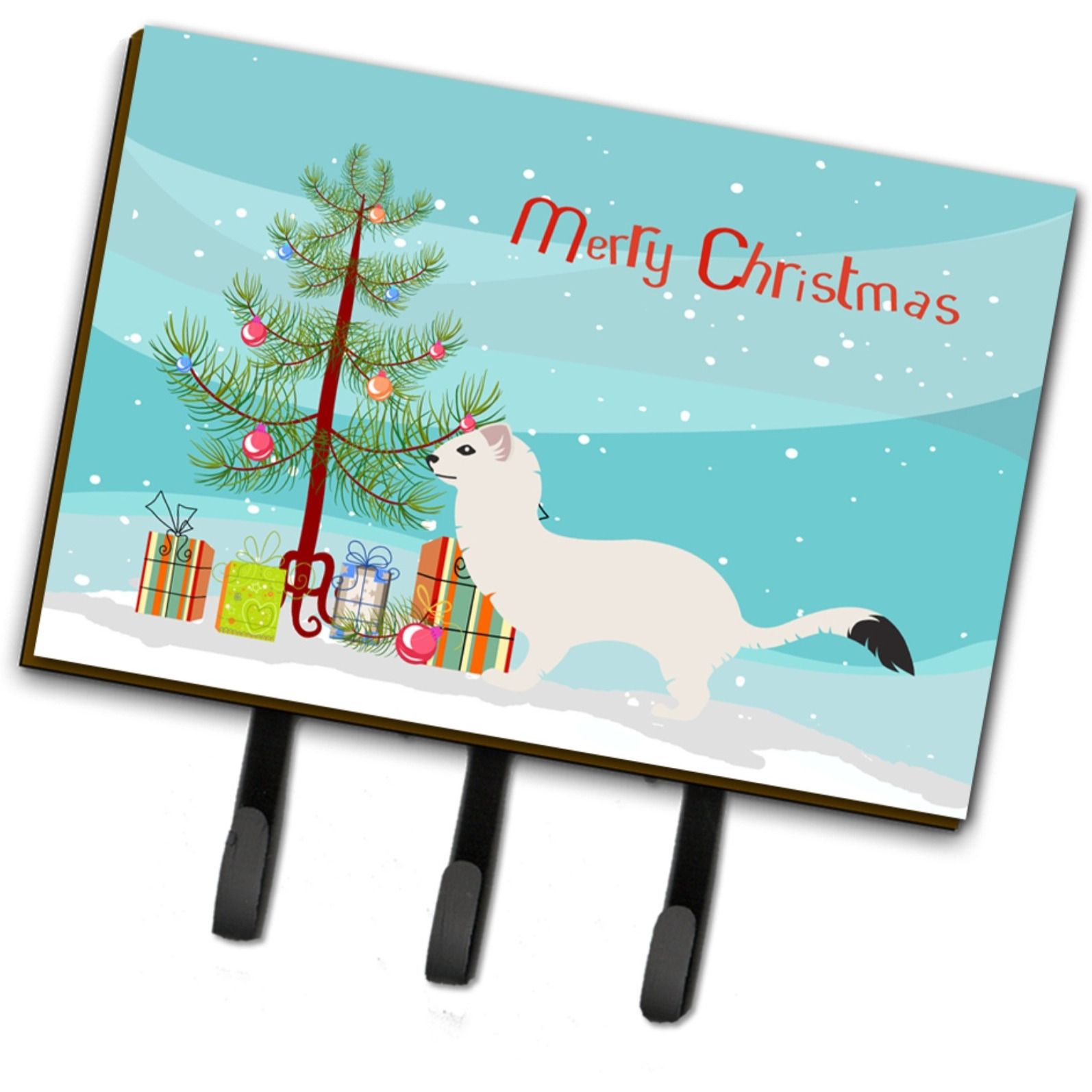 &quotCaroline's Treasures Stoat Short-tailed Weasel Christmas Wall Hook, Triple"