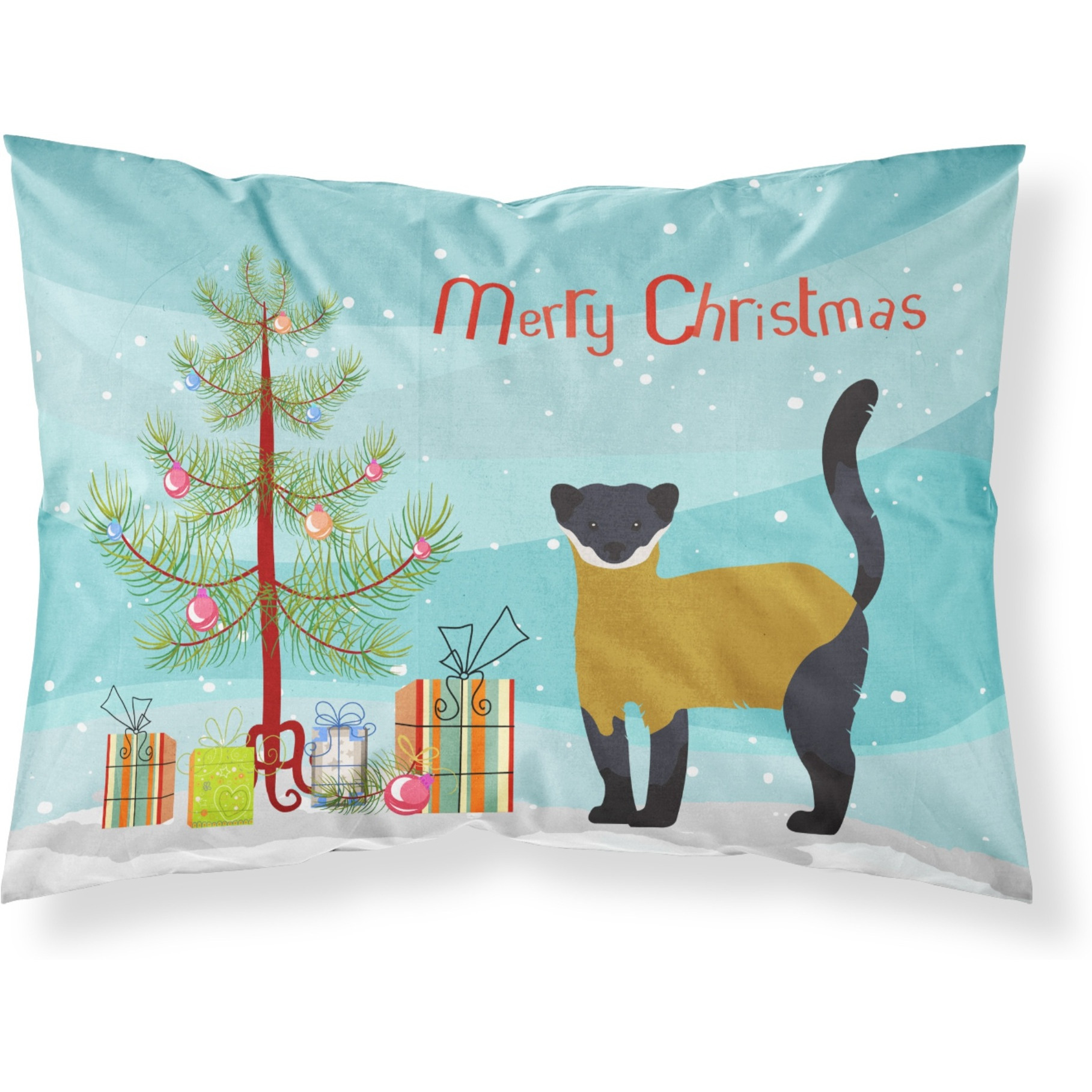 &quotCaroline's Treasures Yellow-Throated Marten Christmas Pillowcase, Standard, Multicolor"