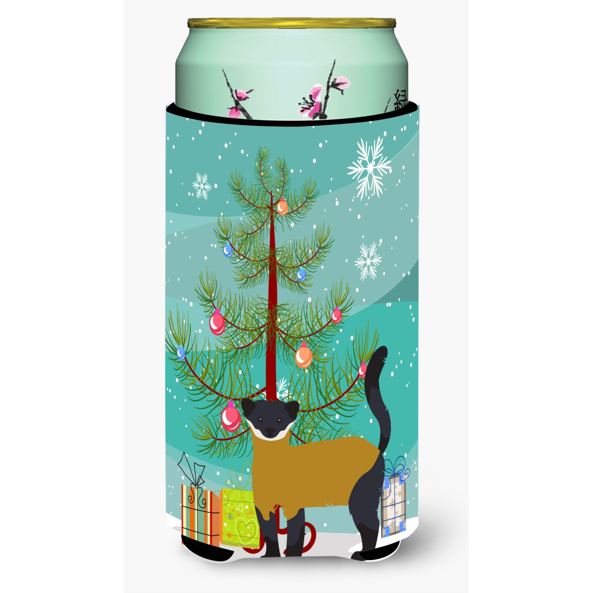 &quotCaroline's Treasures Yellow-Throated Marten Christmas Decorative Can Hugger, Tall, Multicolor"
